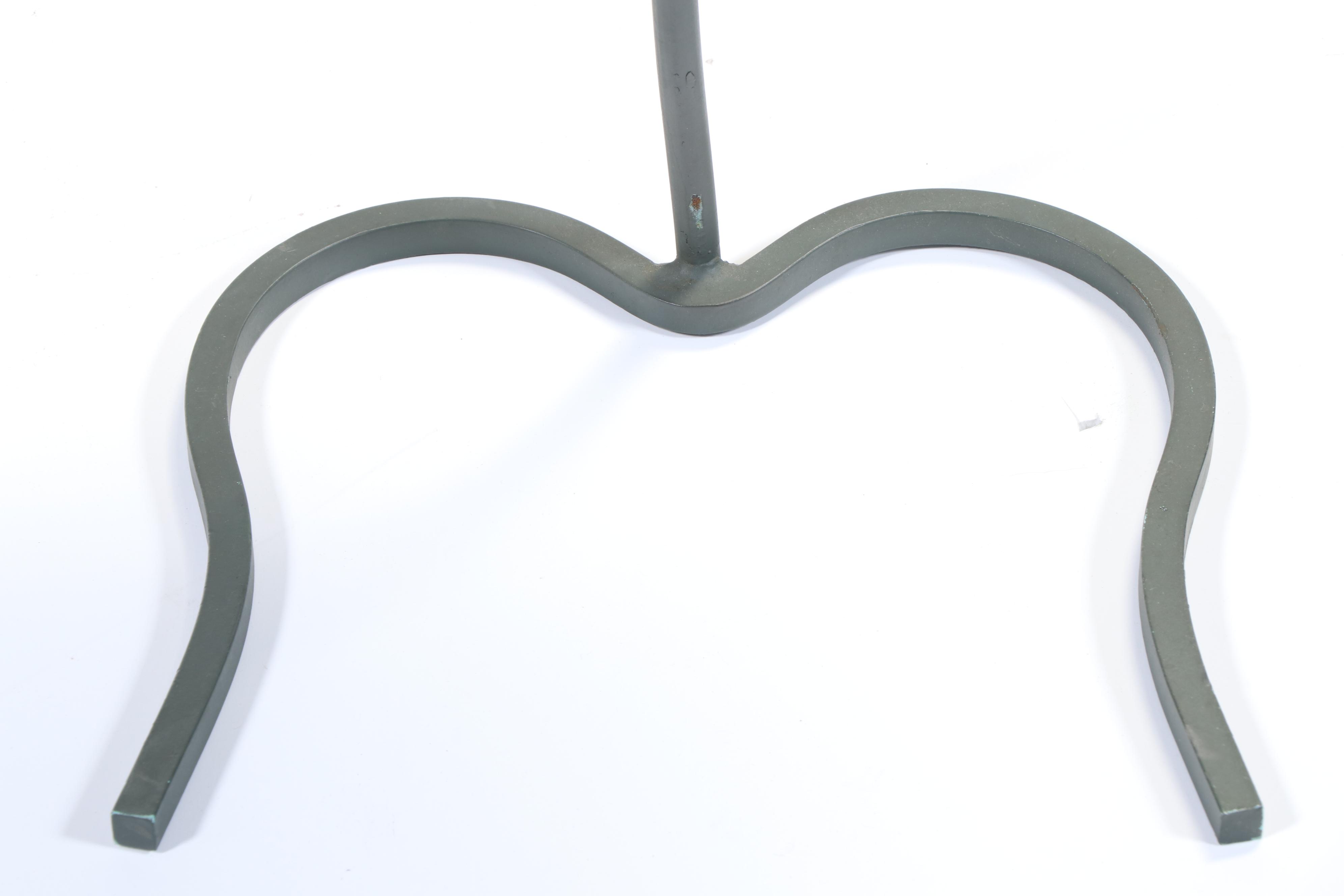 Patinated and Green-Painted Lily Pad Side Table, Manner of John Salterini