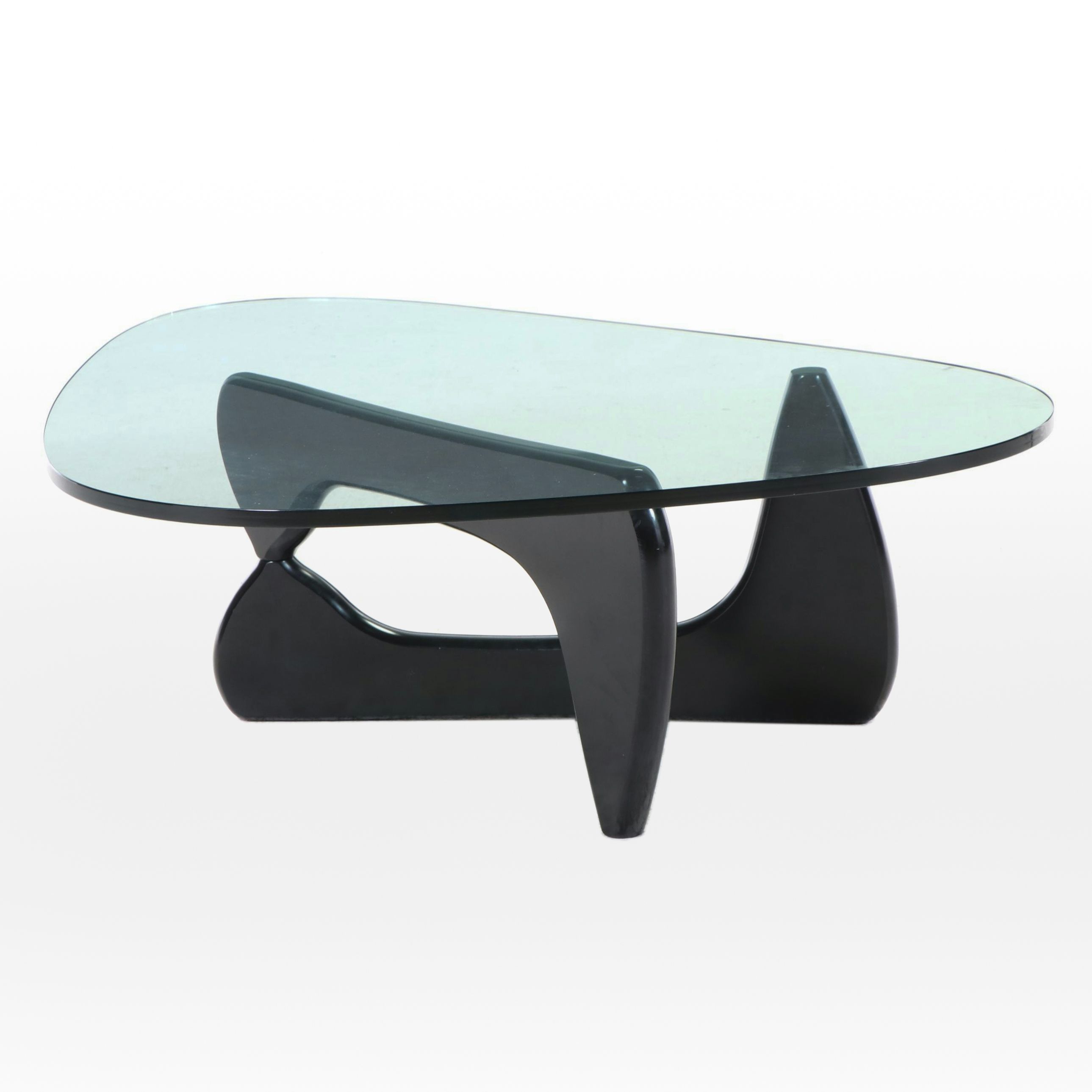 Isamu Noguchi for Herman Miller Ebonized Wood and Glass Top Coffee Table