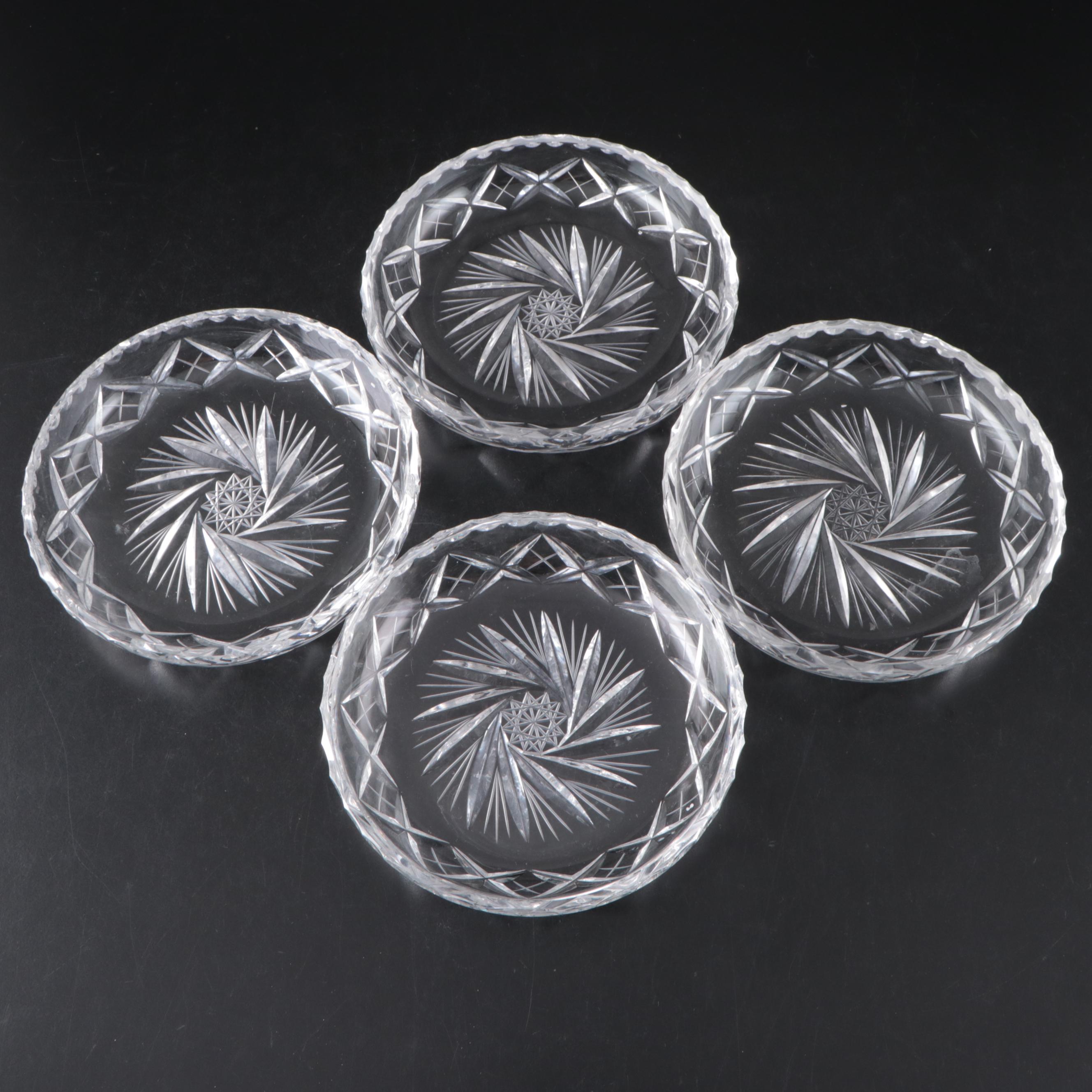 Brilliant Style Cut Crystal Orb-Shaped Candy Dish and Other Tableware