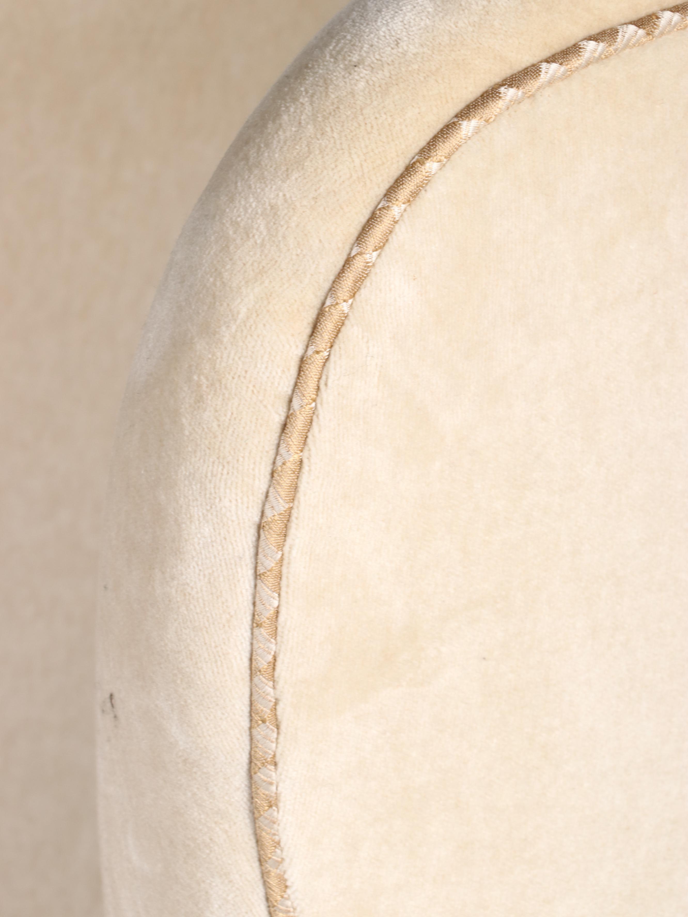 Pair of Pearson Custom-Upholstered Hardwood Wingback Armchairs