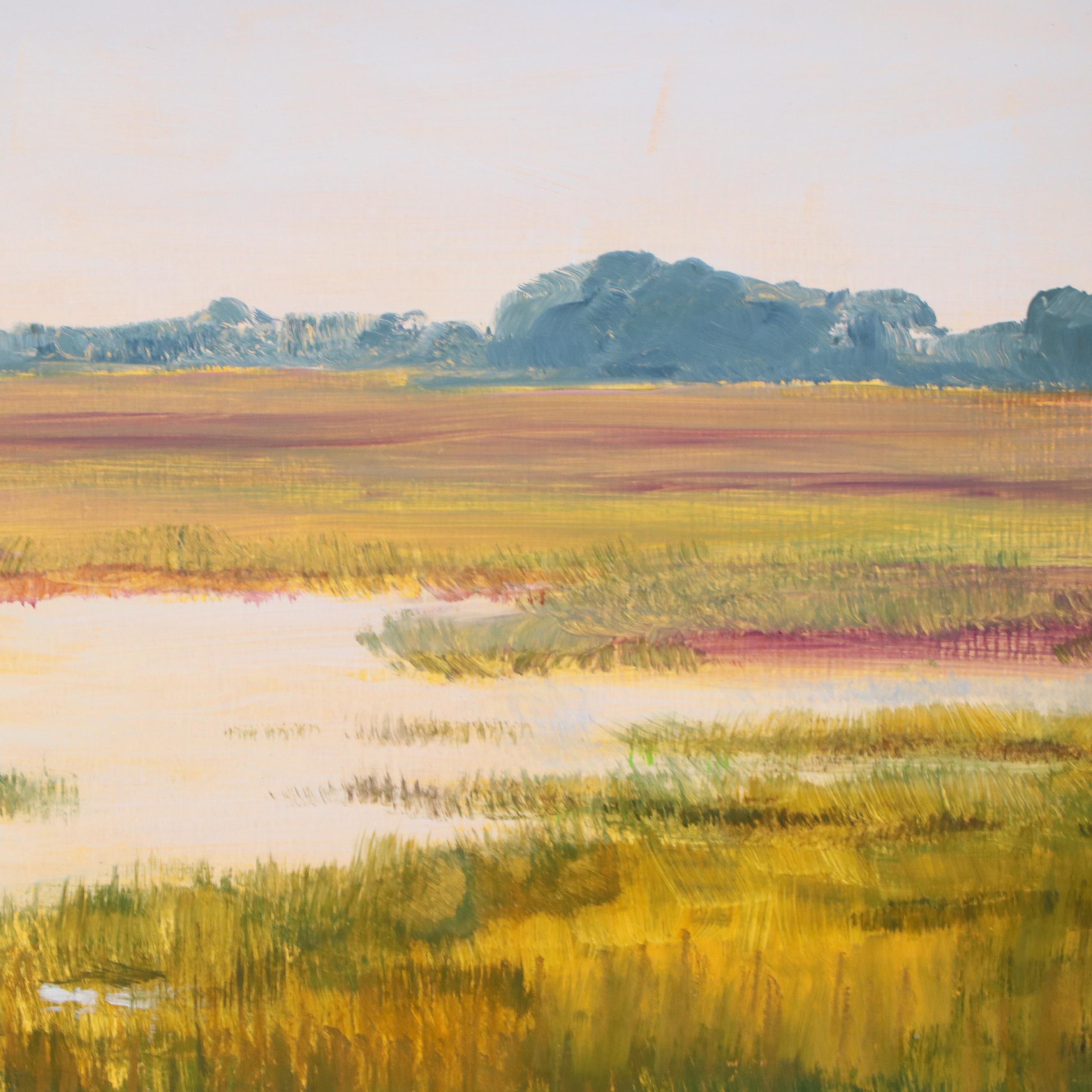 Kathy Tortorella Lowcountry Marsh Landscape Oil Painting, 21st Century