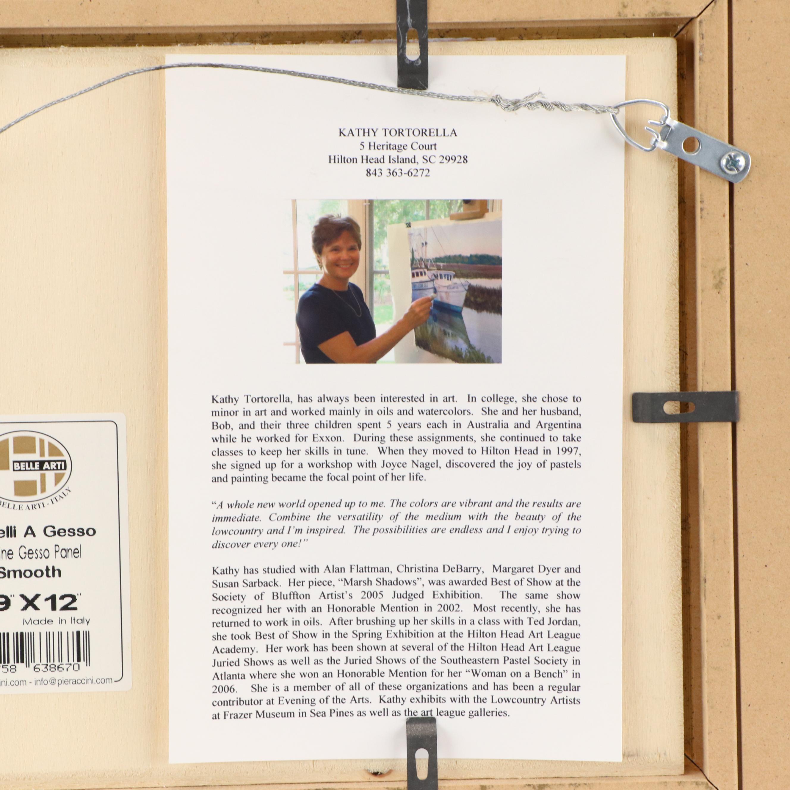 Kathy Tortorella Lowcountry Marsh Landscape Oil Painting, 21st Century