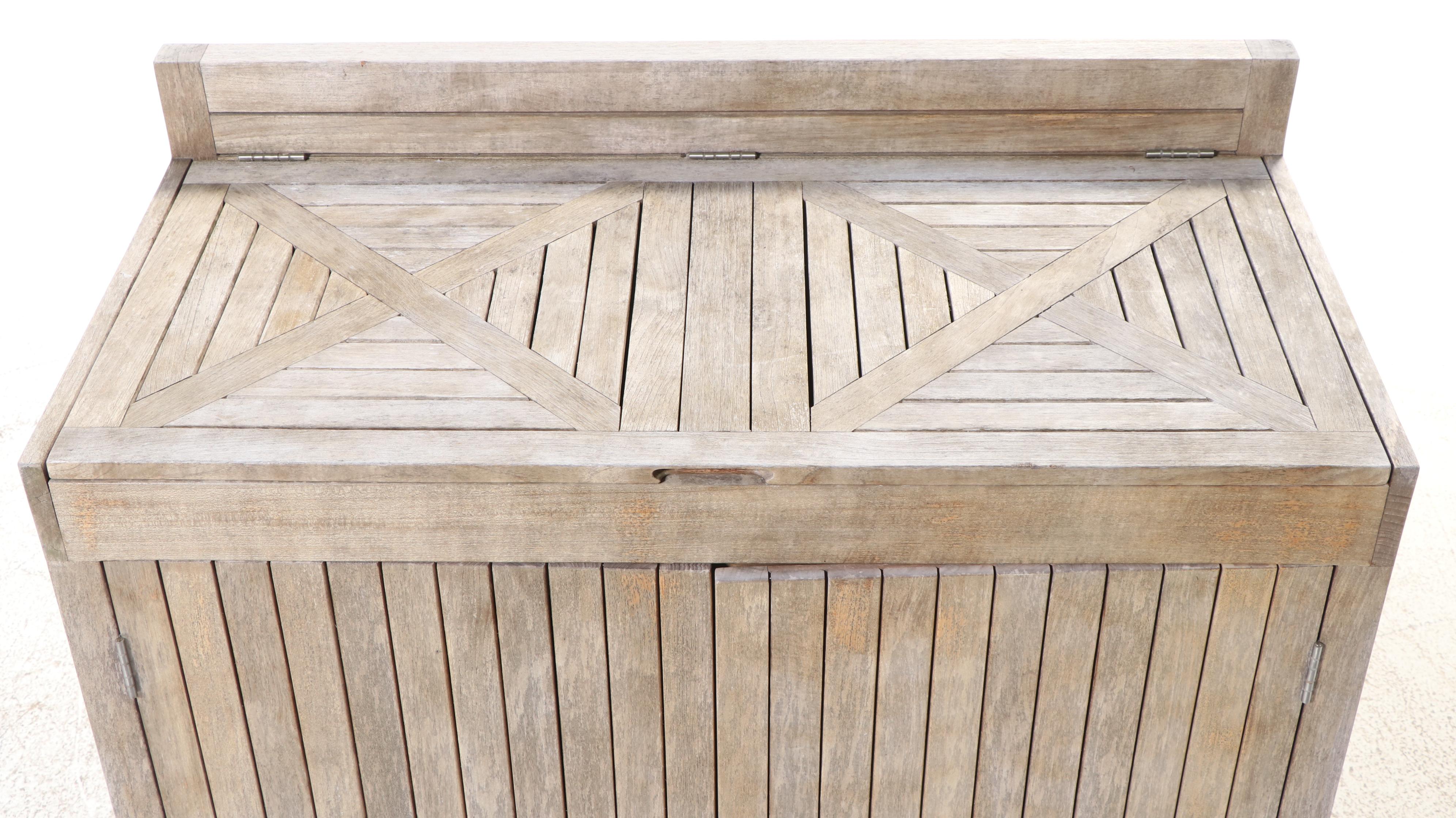 Frontgate "Frances" Teak Outdoor Storage Cabinet