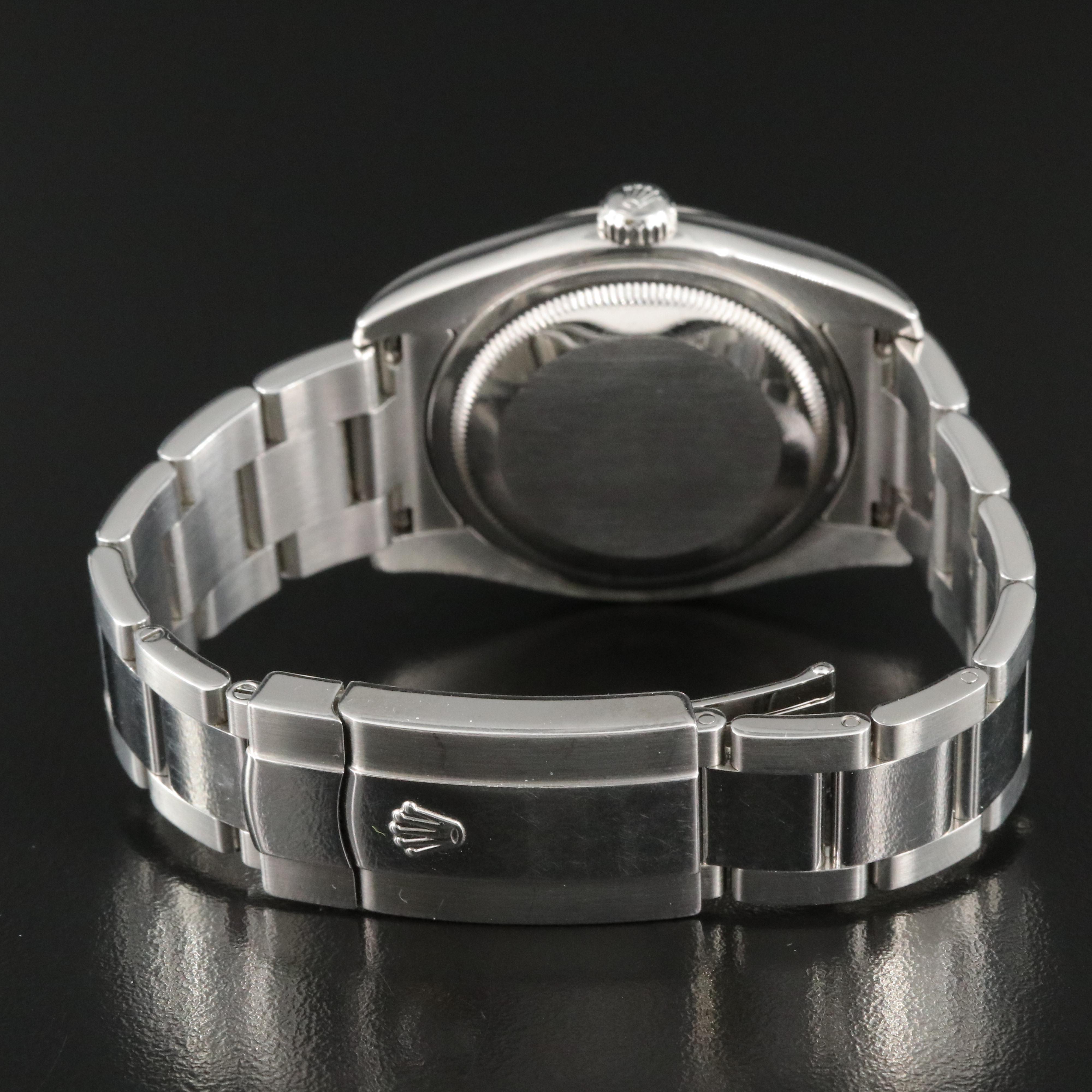 2007 Rolex Silver Roman Dial White Gold and Steel Datejust Watch