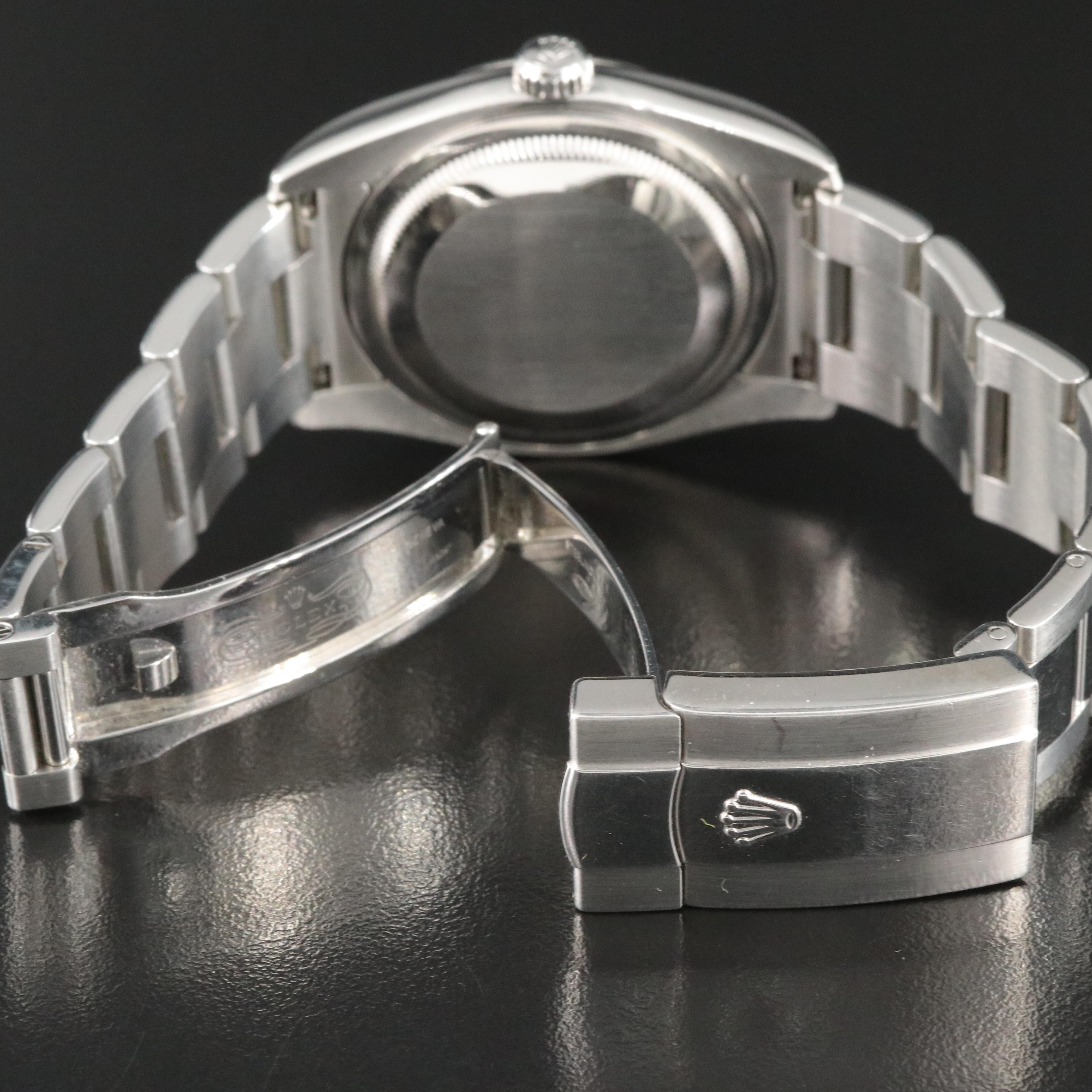 2007 Rolex Silver Roman Dial White Gold and Steel Datejust Watch