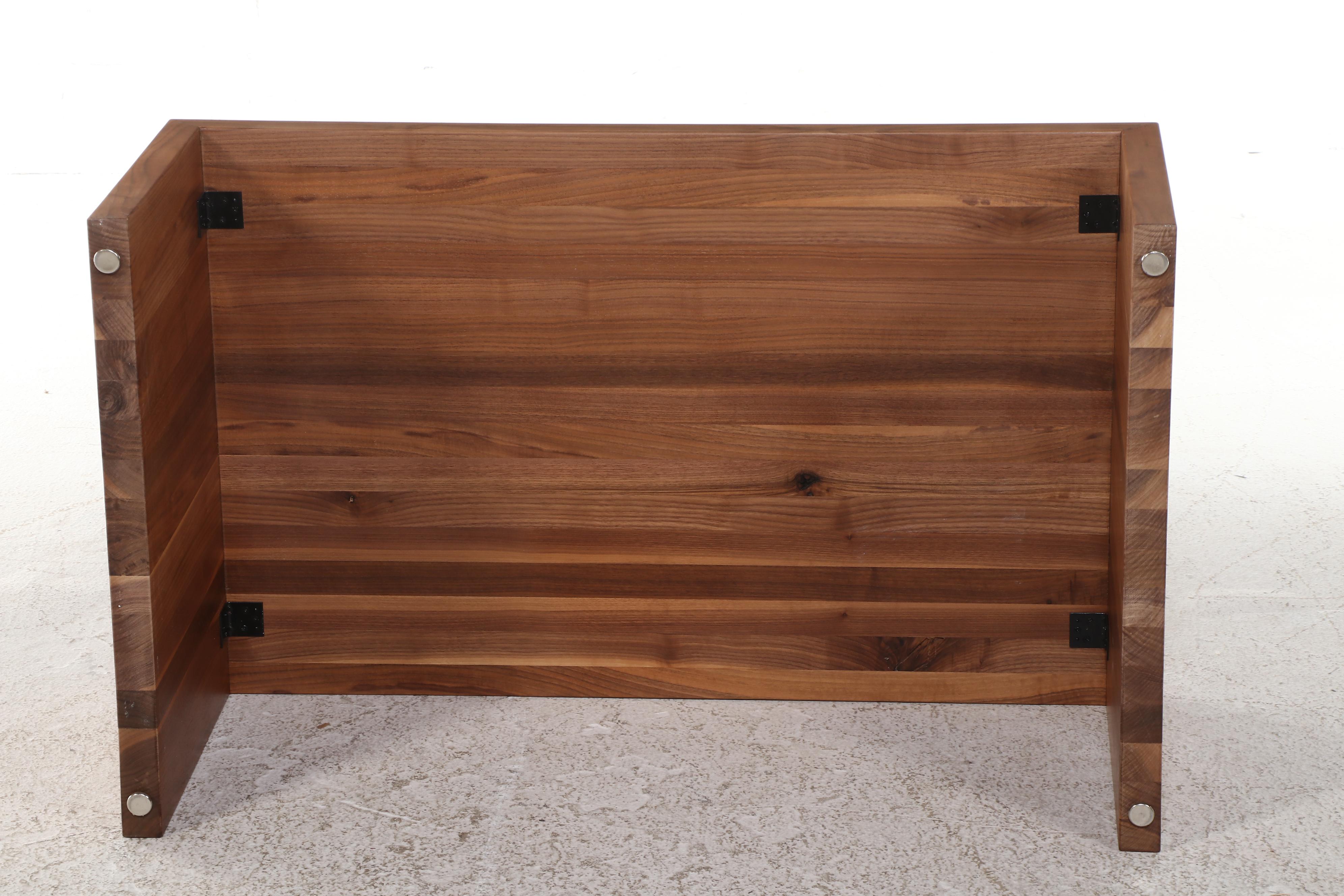 Modernist Style Walnut Waterfall Coffee Table