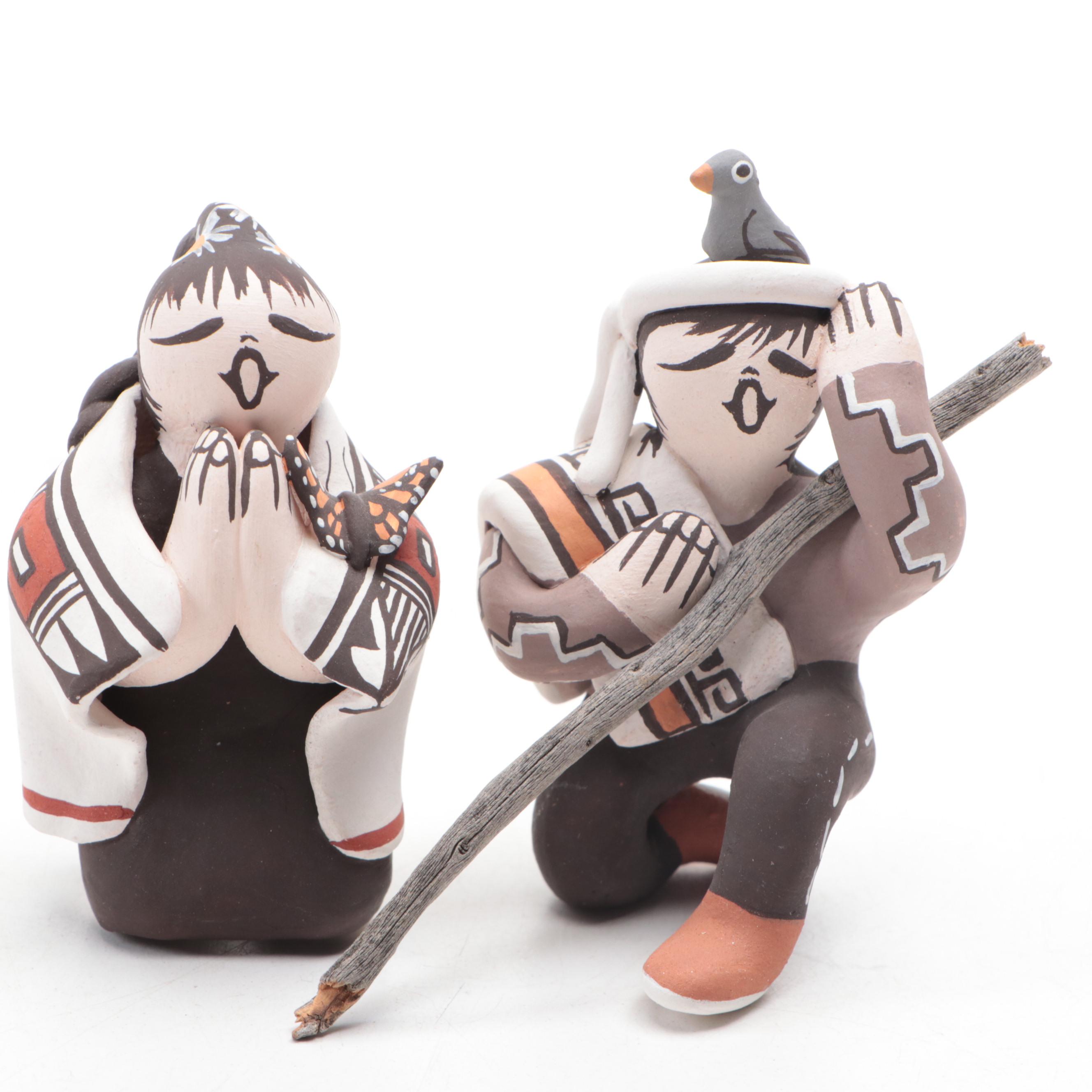 Marilyn Ray Acoma Pueblo Pottery Nacimiento Nativity Scene