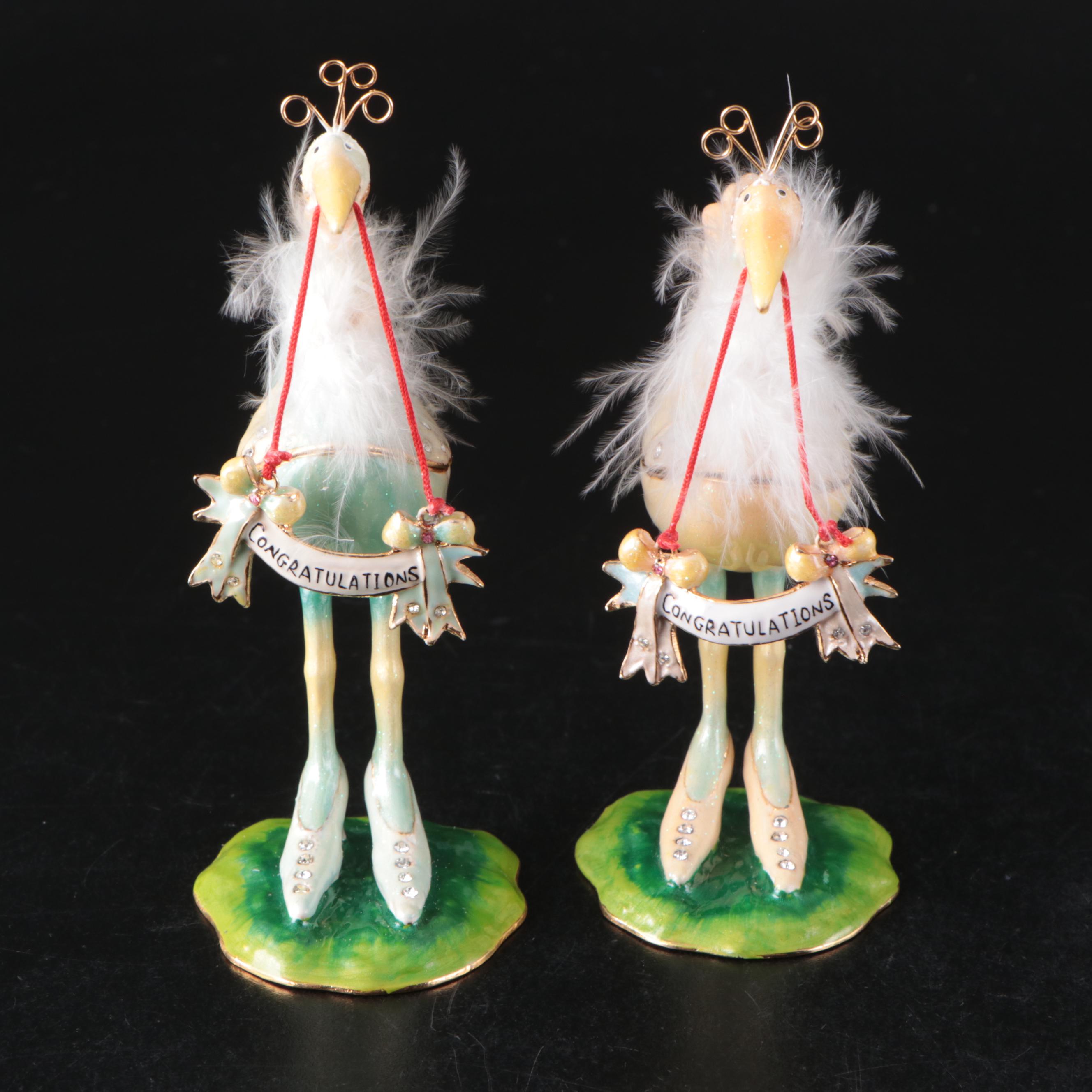 Department 56 Krinkles Embellished Boxes and Snow Globe