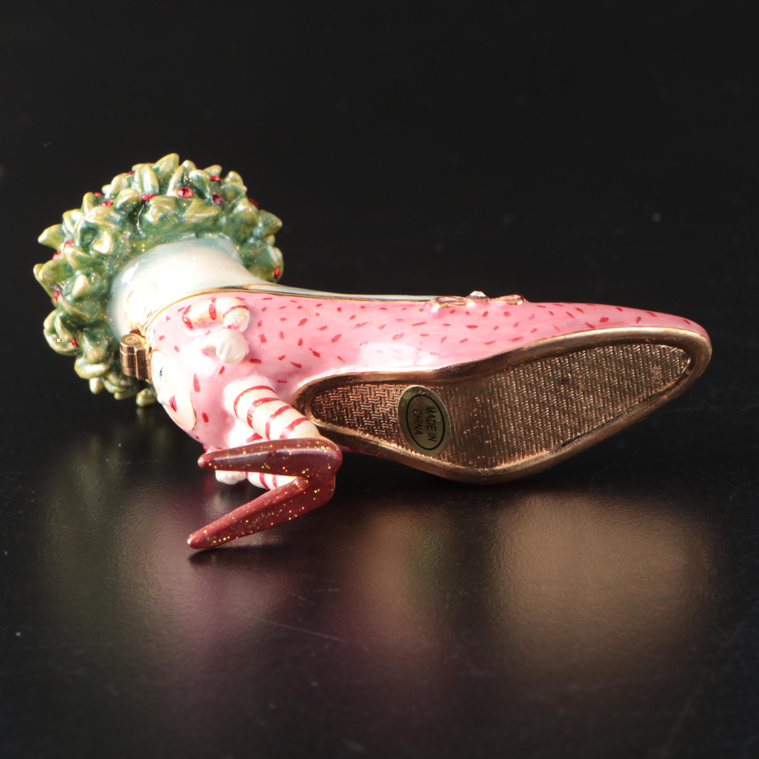 Department 56 Krinkles Embellished Boxes and Snow Globe