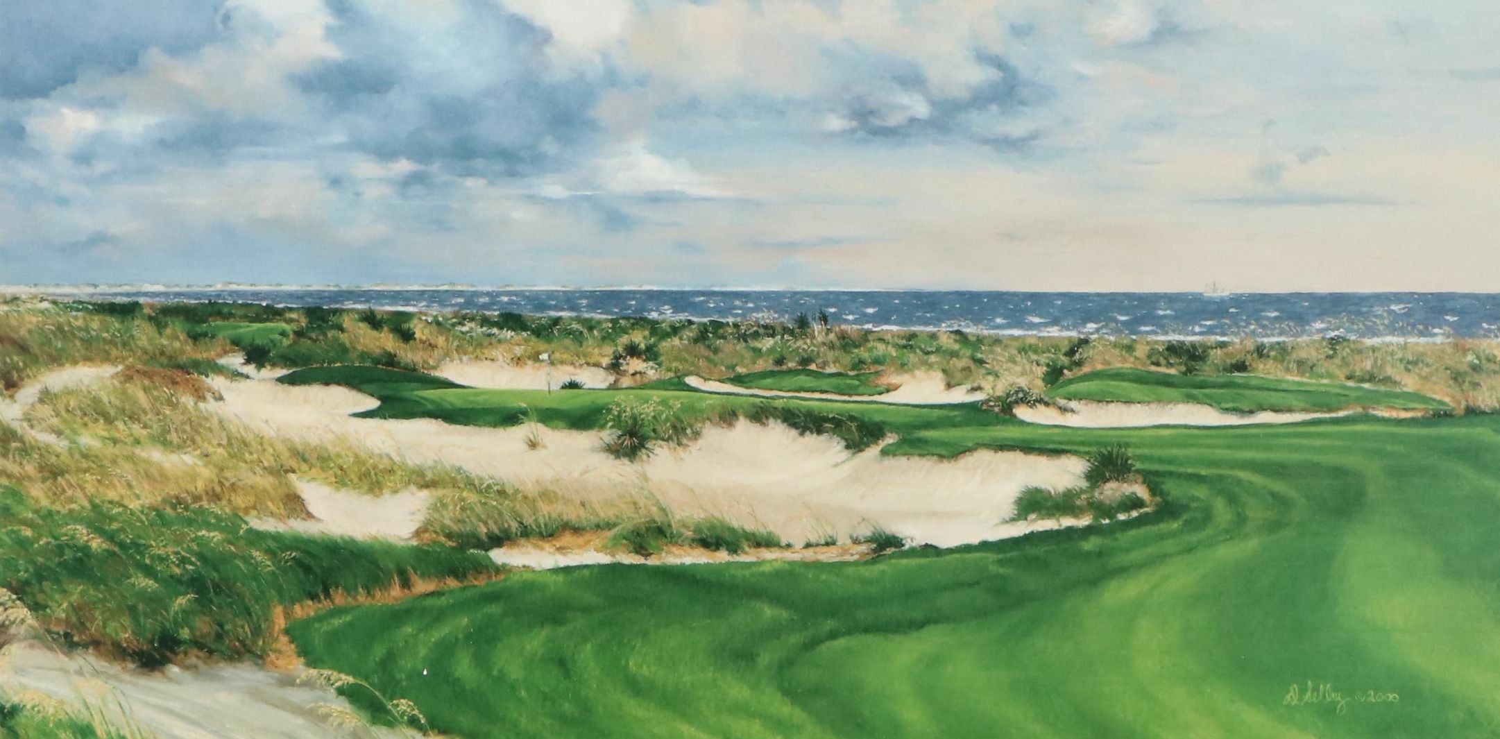 Offset Lithograph "The 18th Hole, Ocean Course," 1991