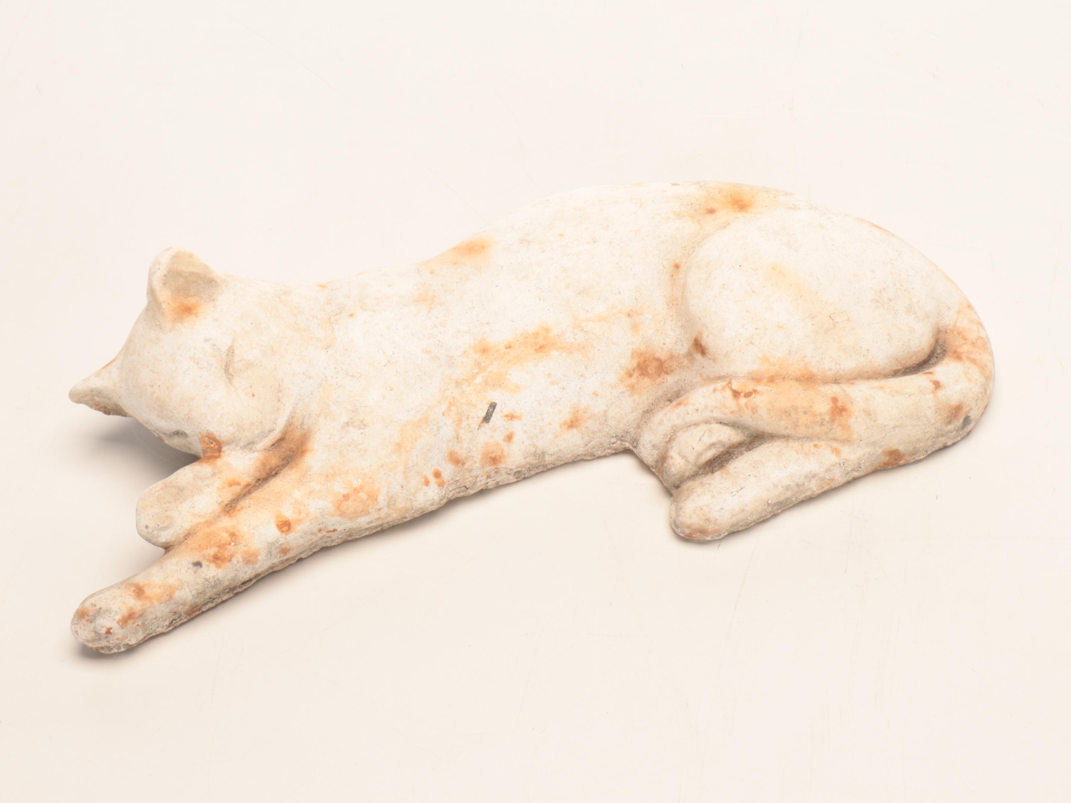 Cast Concrete Cat Garden Statues