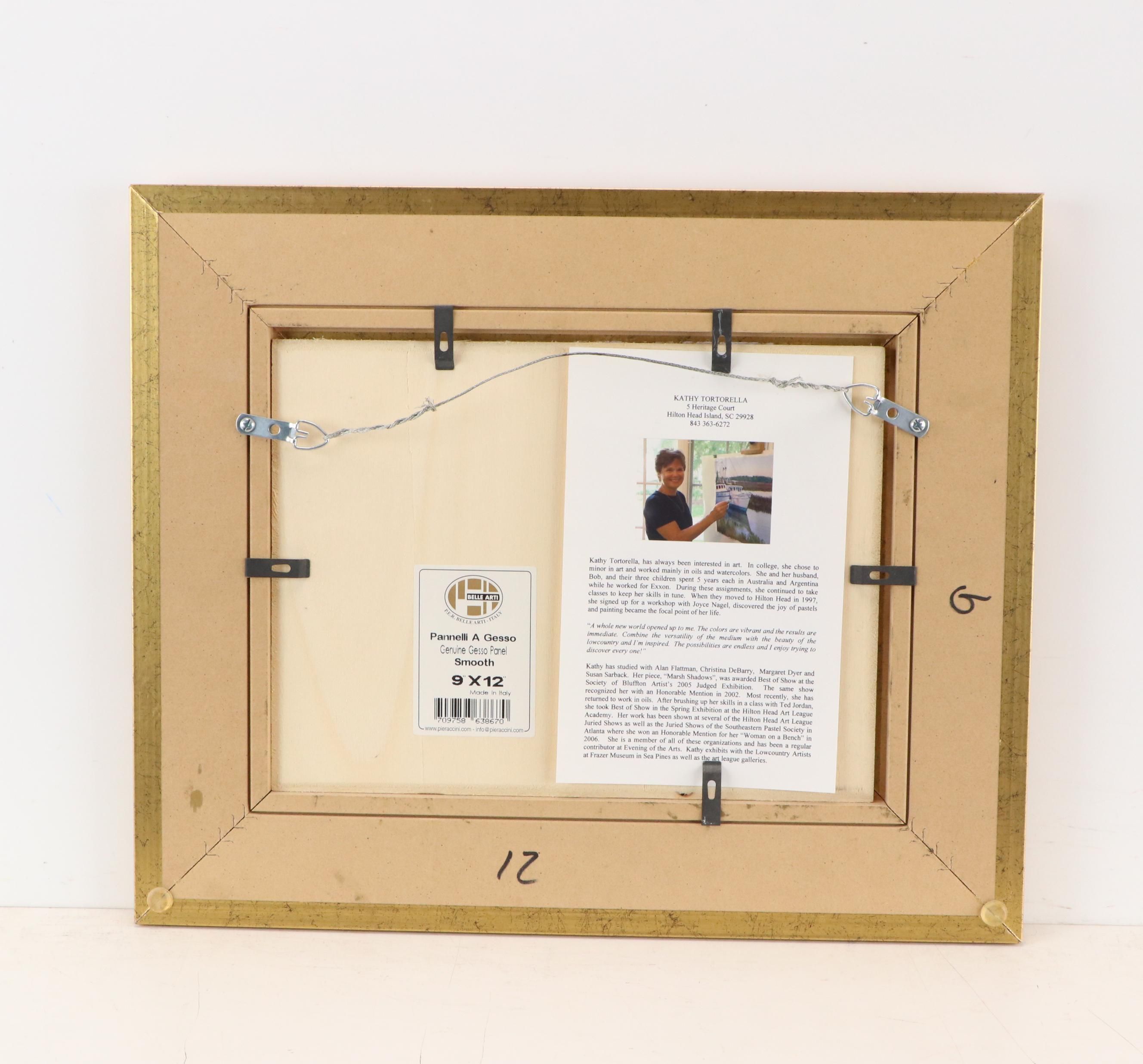 Kathy Tortorella Lowcountry Marsh Landscape Oil Painting, 21st Century