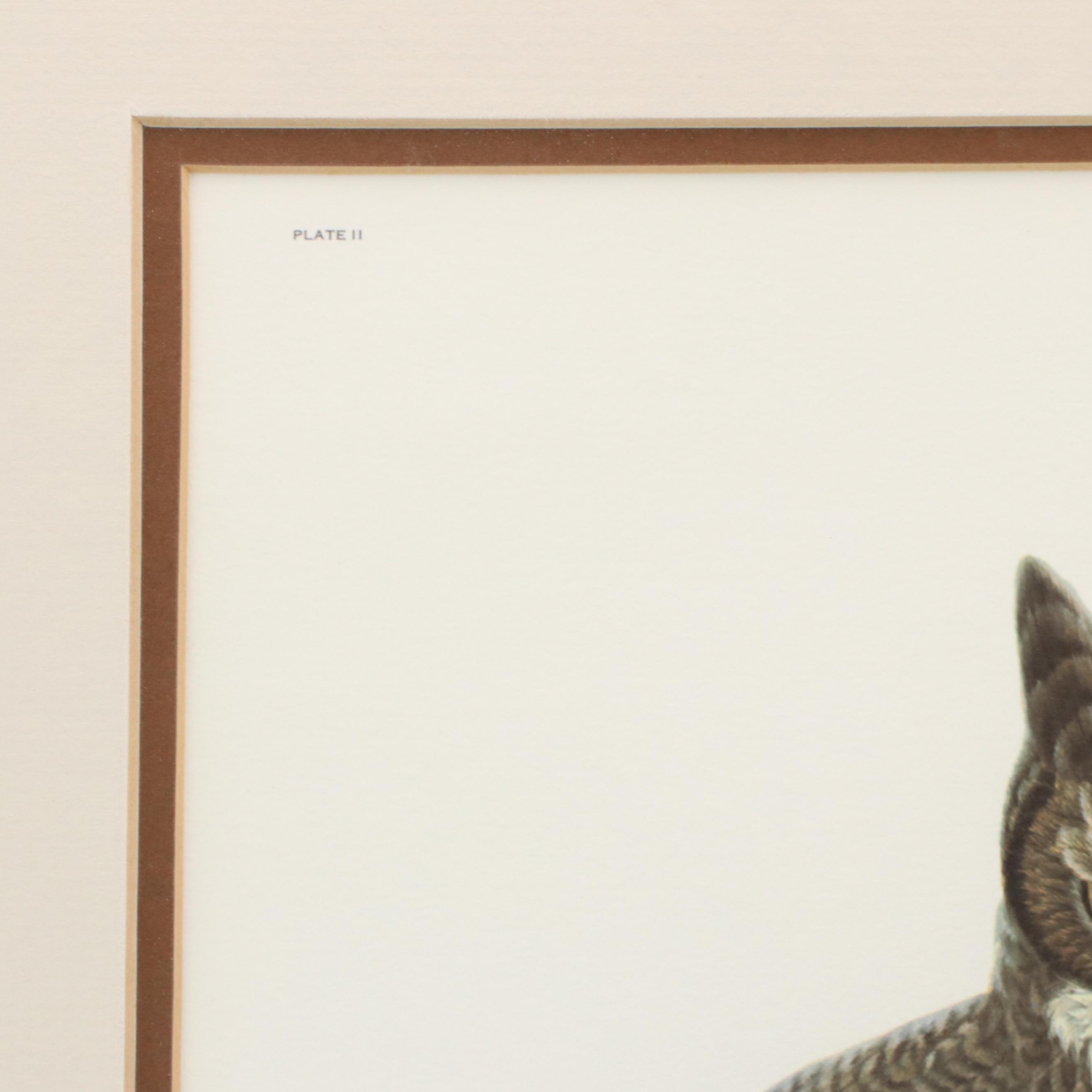 John Ruthven Offset Lithograph "Great Horned Owls"