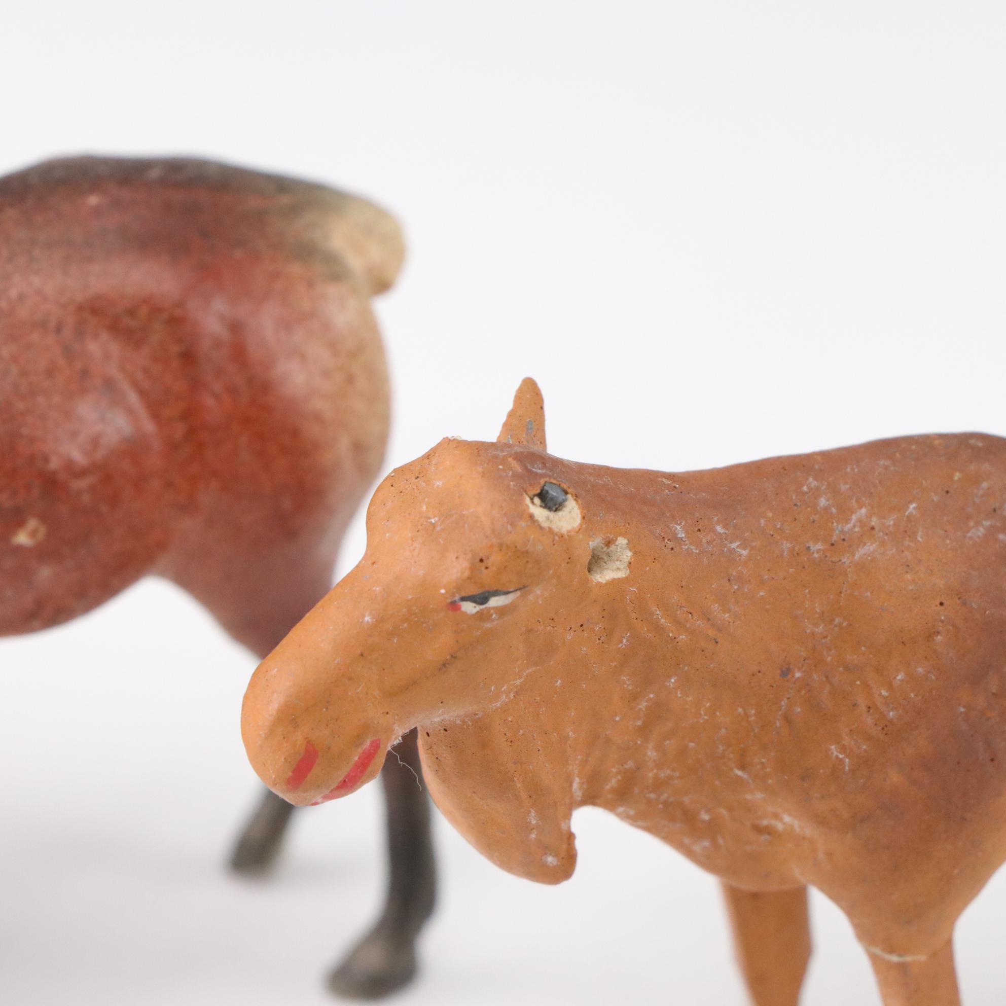 Animal Figures in Wood, Ceramic, Metal, and Fiber, Mid 20th Century