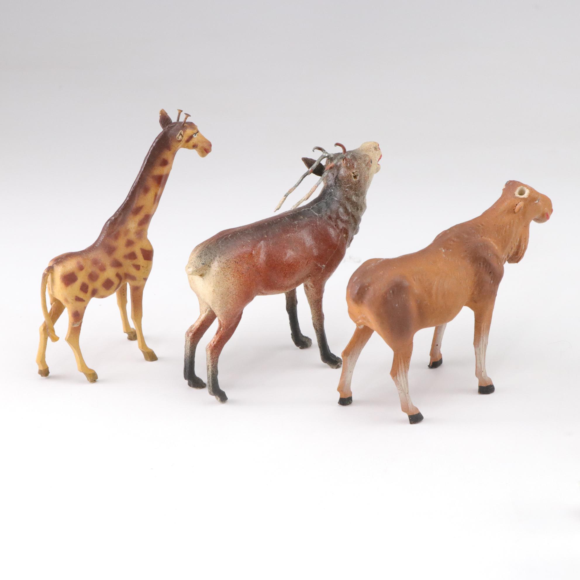 Animal Figures in Wood, Ceramic, Metal, and Fiber, Mid 20th Century