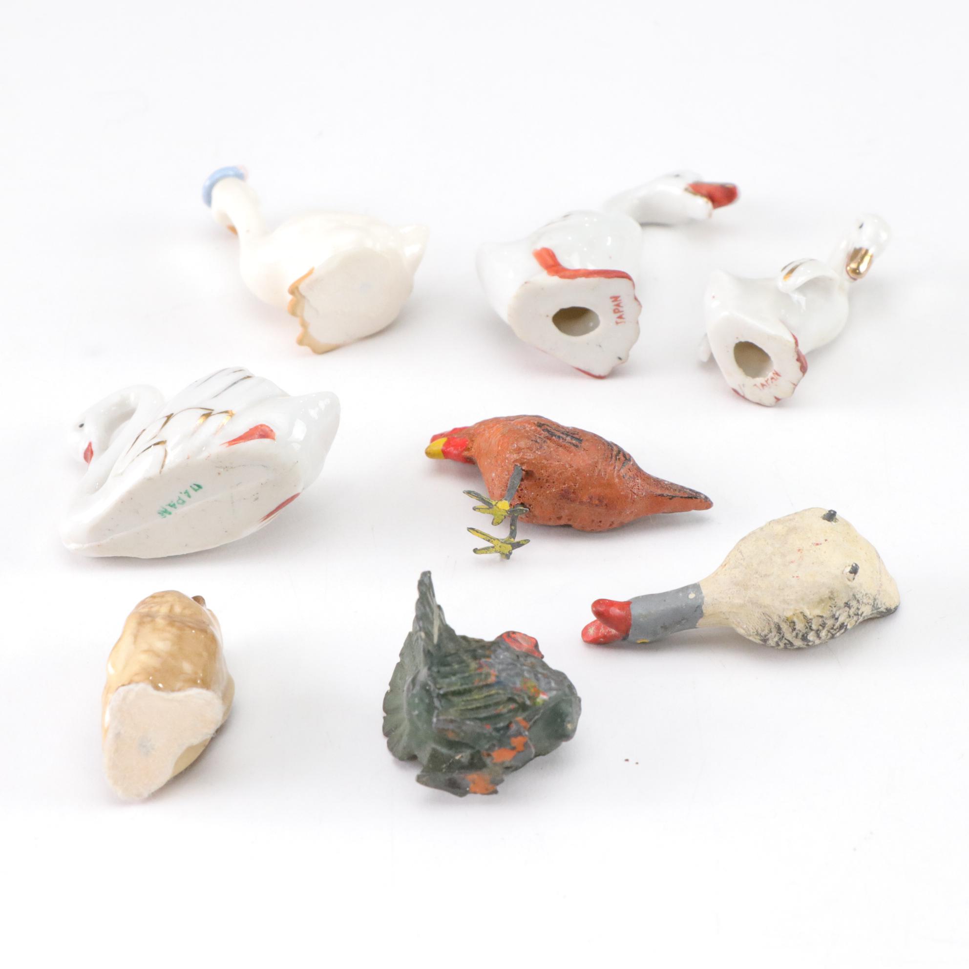 Animal Figures in Wood, Ceramic, Metal, and Fiber, Mid 20th Century