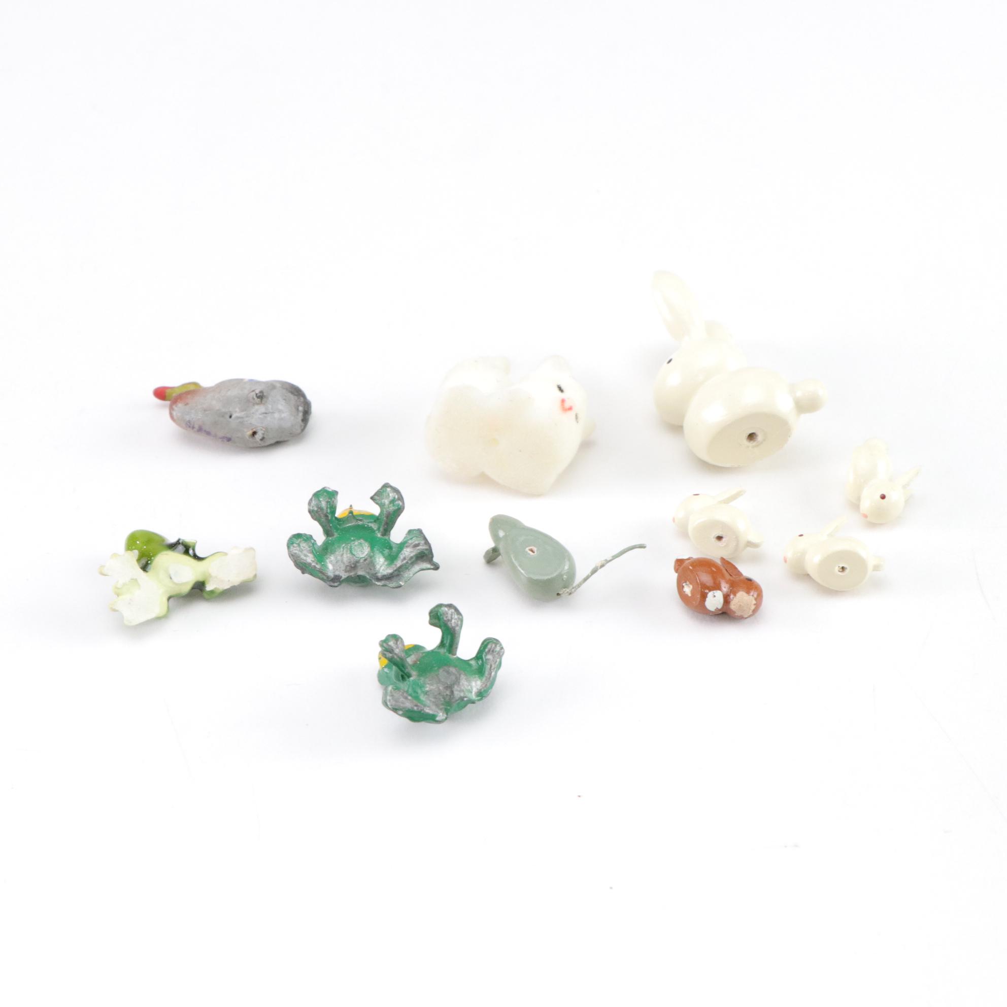 Animal Figures in Wood, Ceramic, Metal, and Fiber, Mid 20th Century