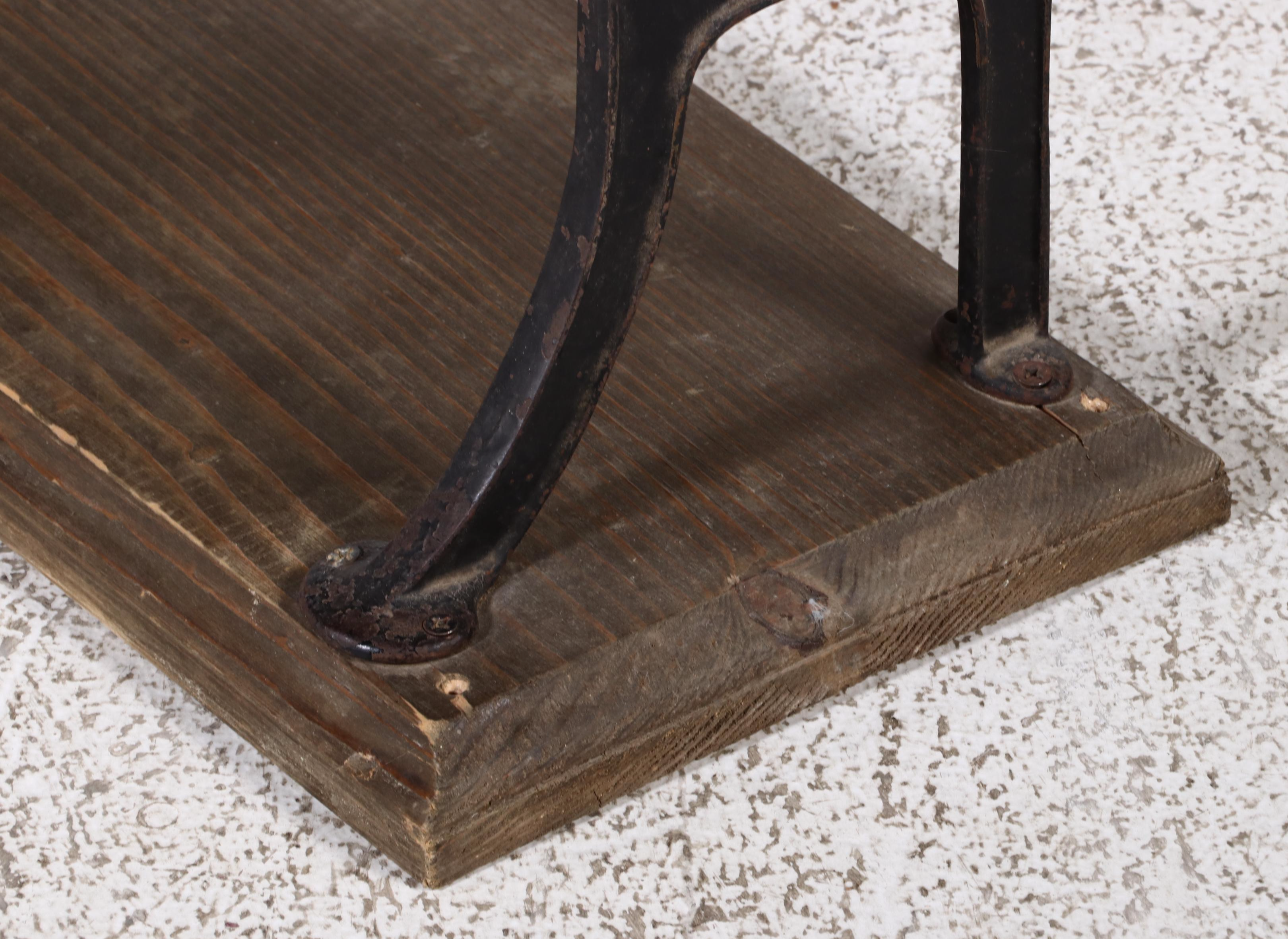 Art Deco Style Cast Iron and Wood Theater Seats, Early 20th Century