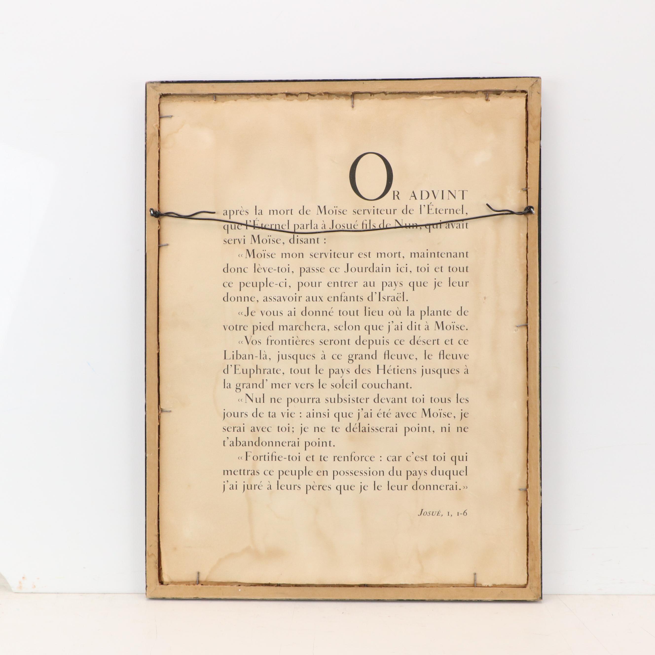 Marc Chagall Etching "Joshua Armed by The Eternal," 1956