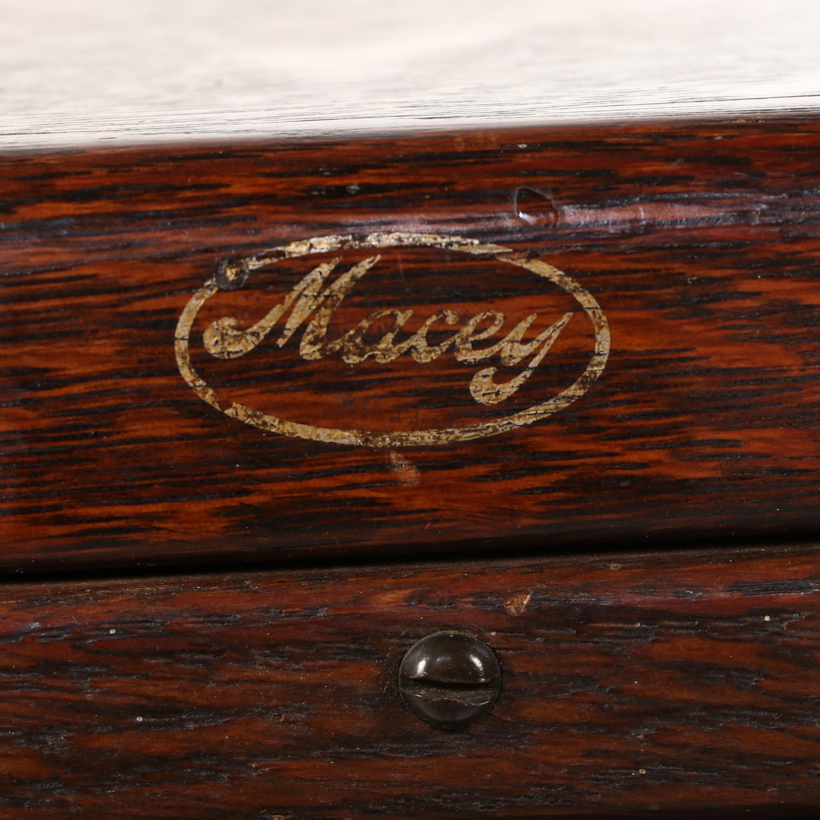 Macey Quarter Sawn Oak File Cabinet, Early 20th Century