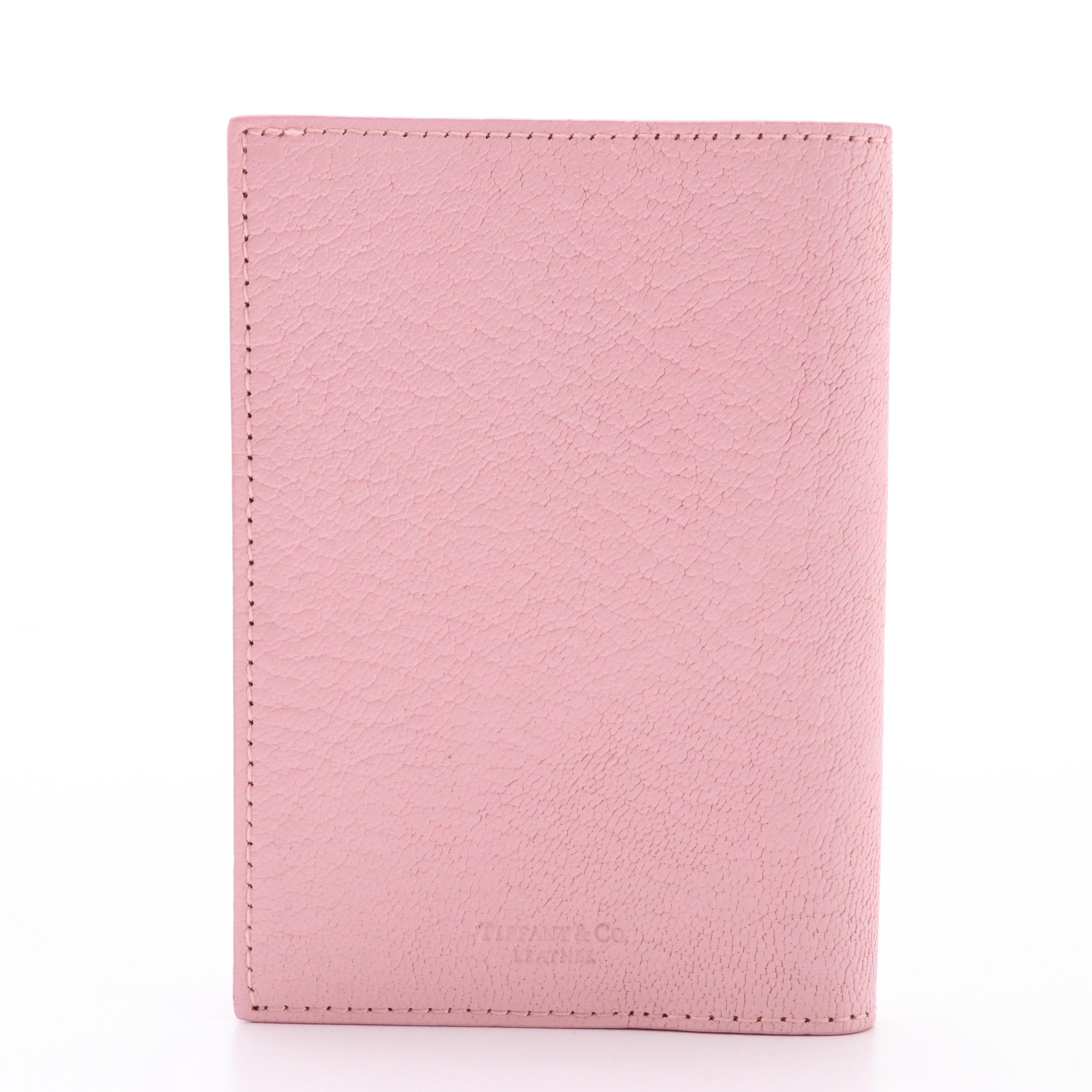 Tiffany & Co. Passport Case in Light Pink Calfskin Leather with Box
