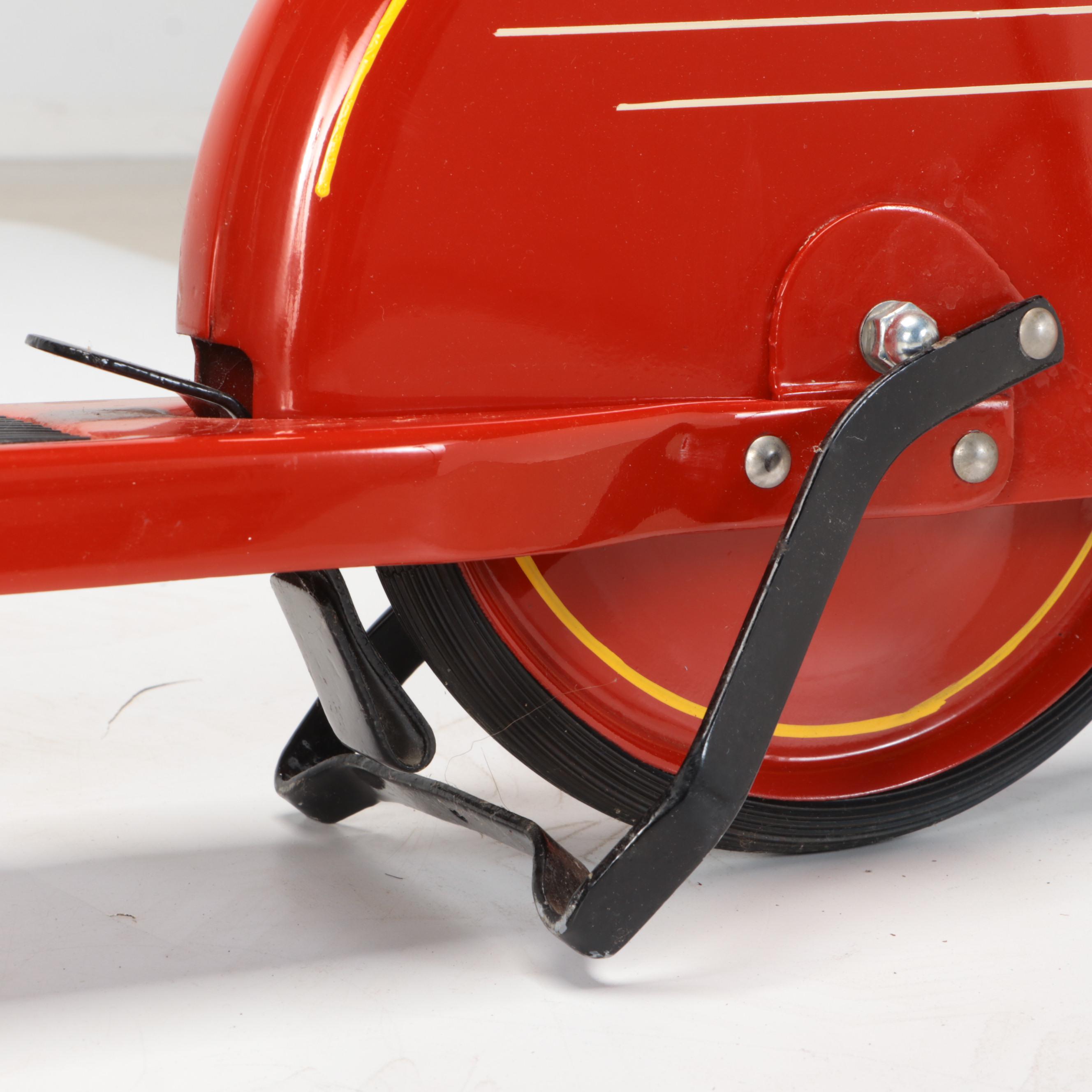 Restored Red "Skippy Racer" Metal Scooter, 1930s