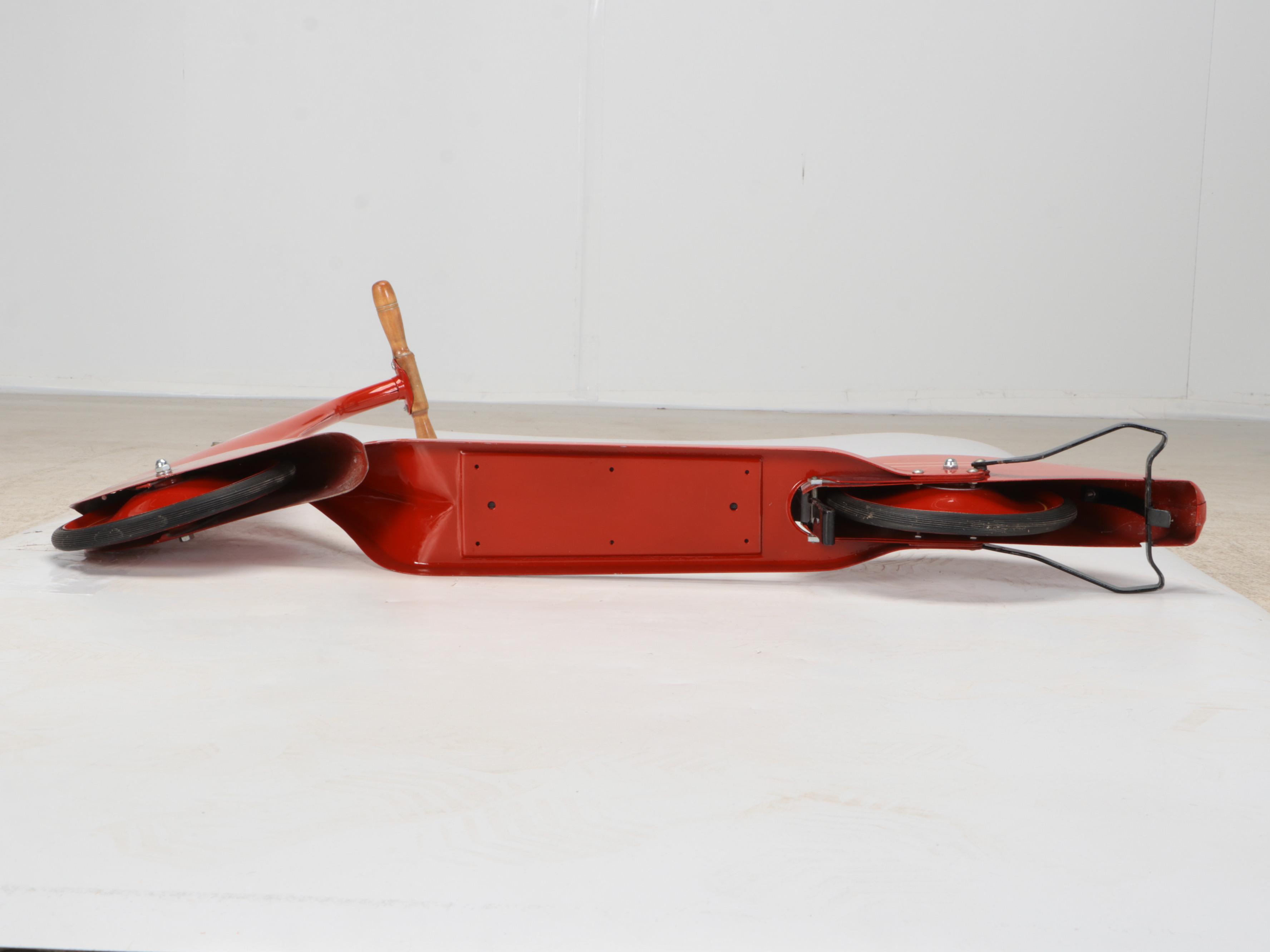 Restored Red "Skippy Racer" Metal Scooter, 1930s