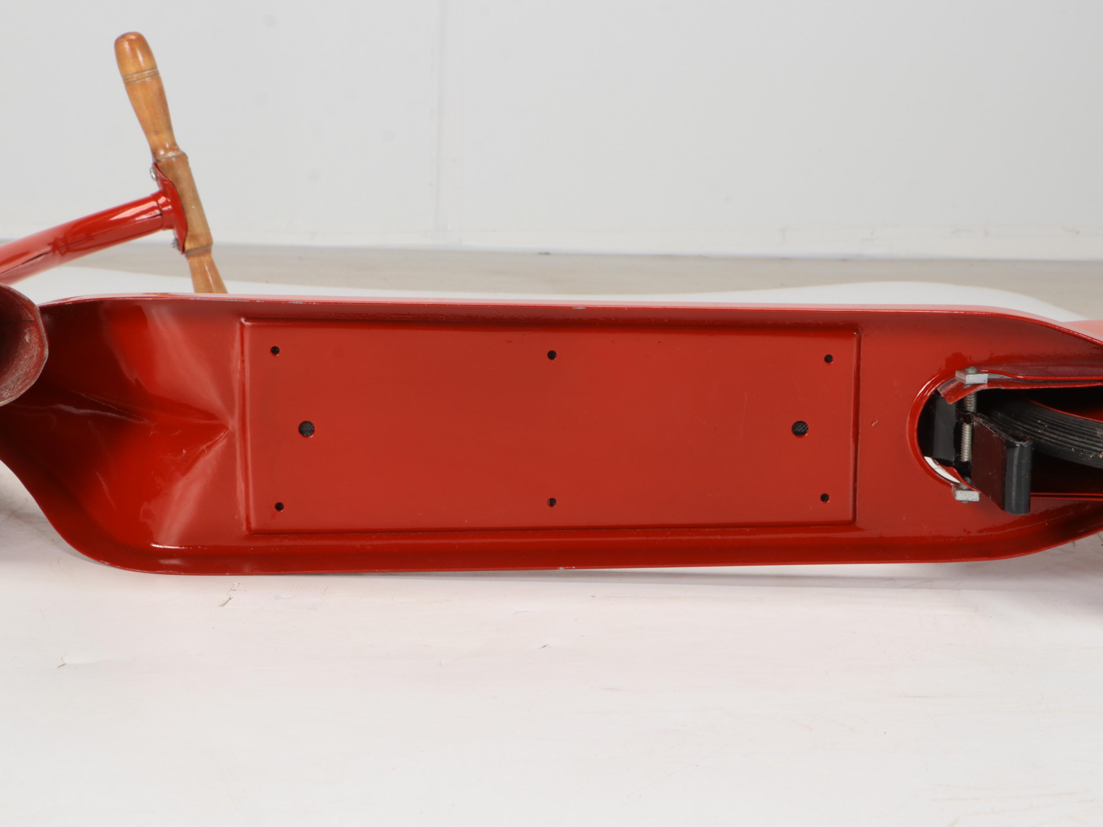 Restored Red "Skippy Racer" Metal Scooter, 1930s