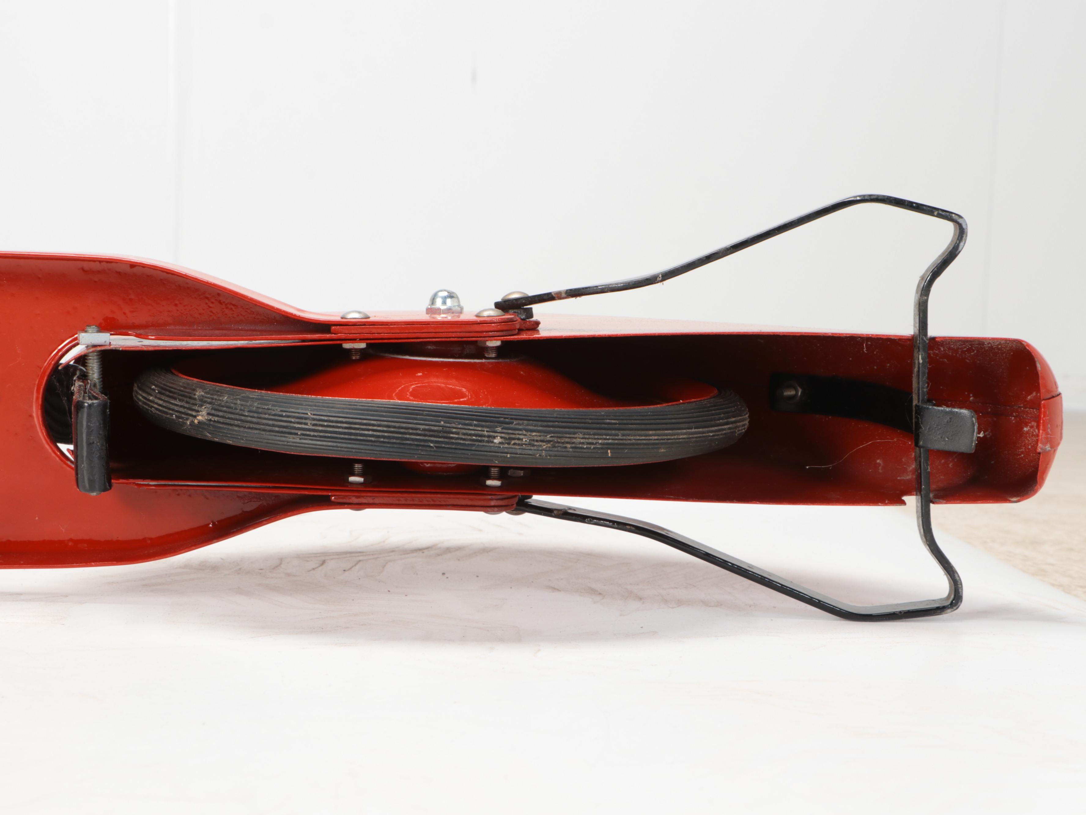 Restored Red "Skippy Racer" Metal Scooter, 1930s