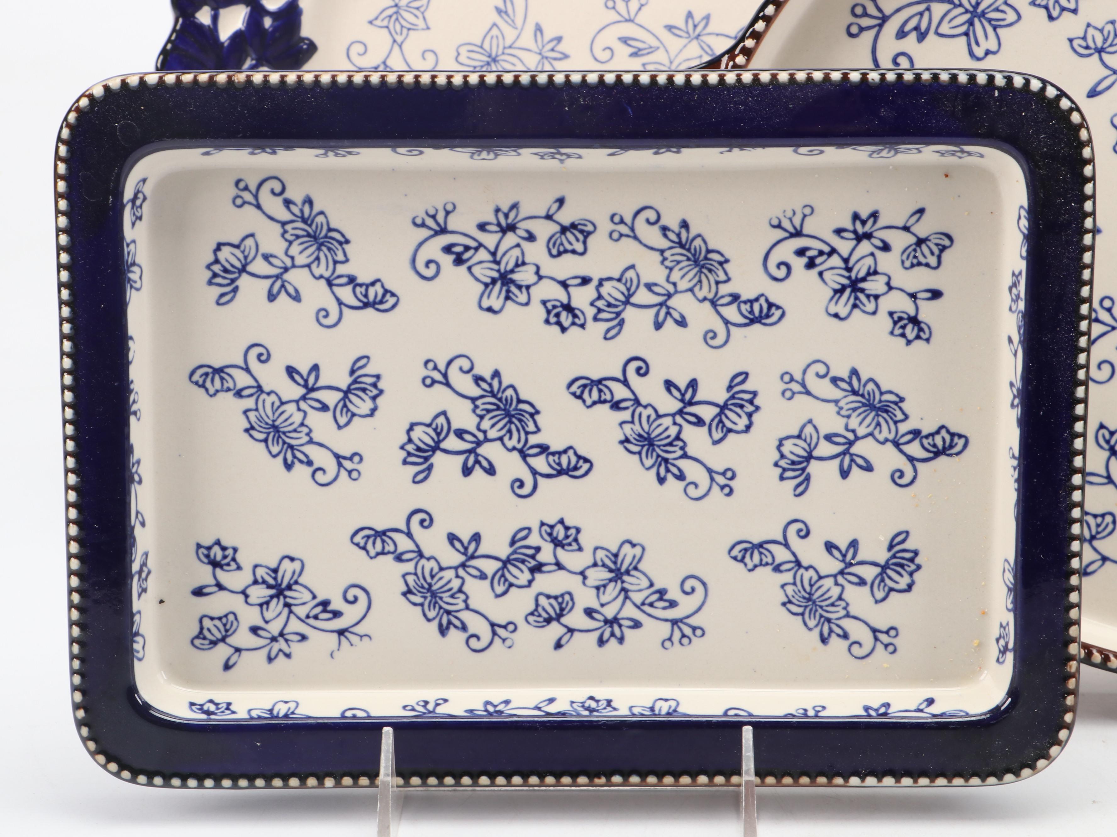 Temptations "Floral Lace" Tea Set and Serving Pieces