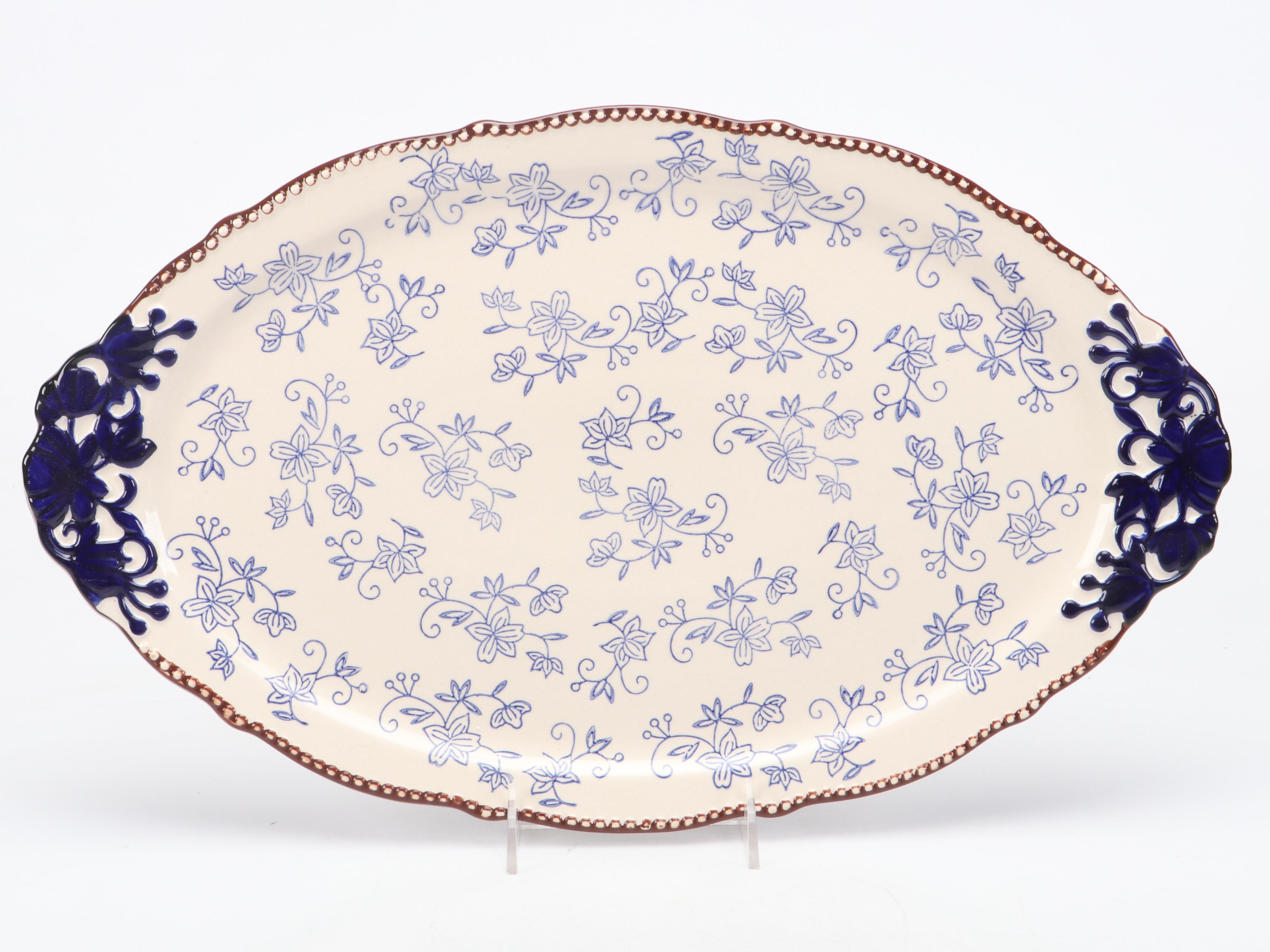 Temptations "Floral Lace" Tea Set and Serving Pieces