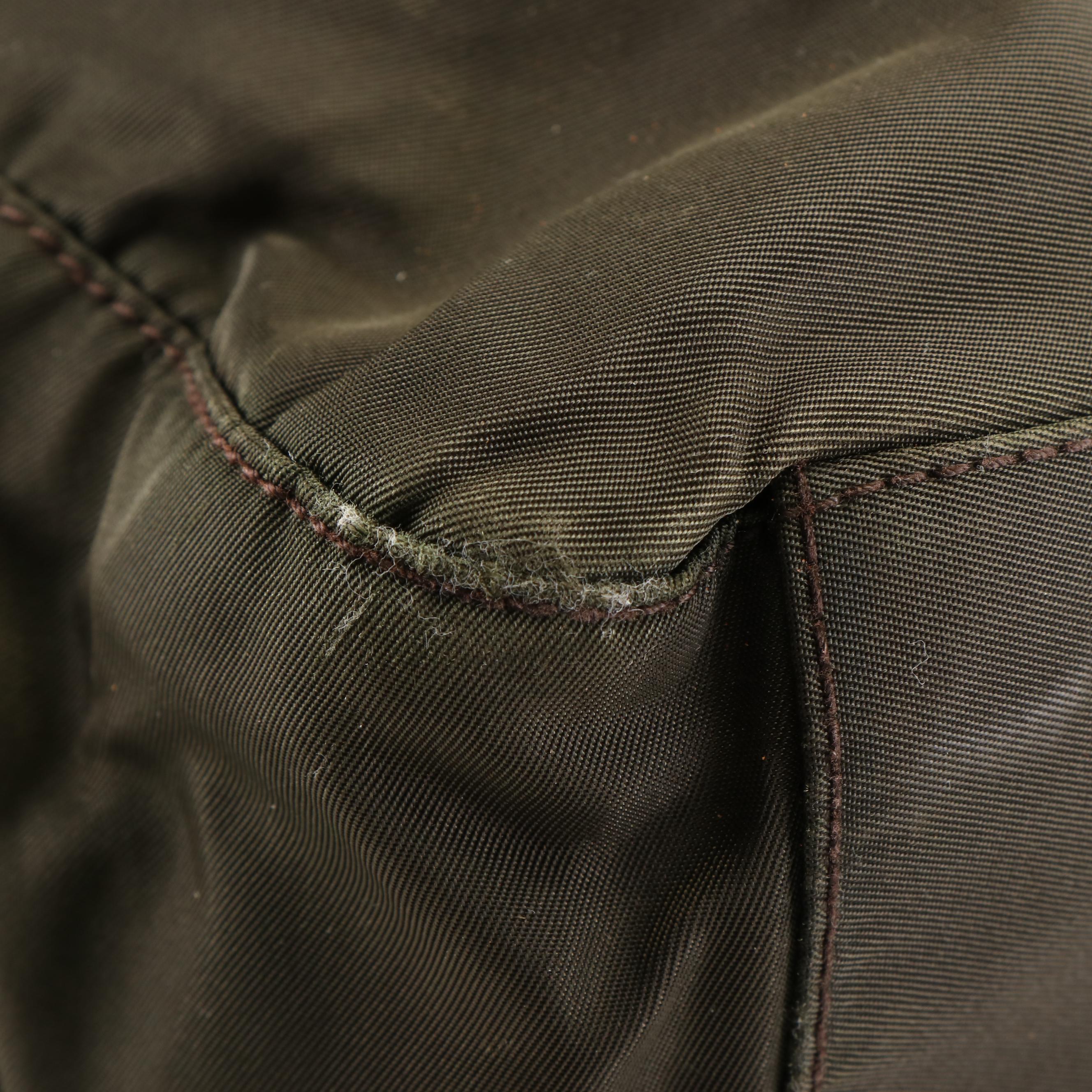 Prada Tote Bag in Olive Green Tessuto Nylon Canvas