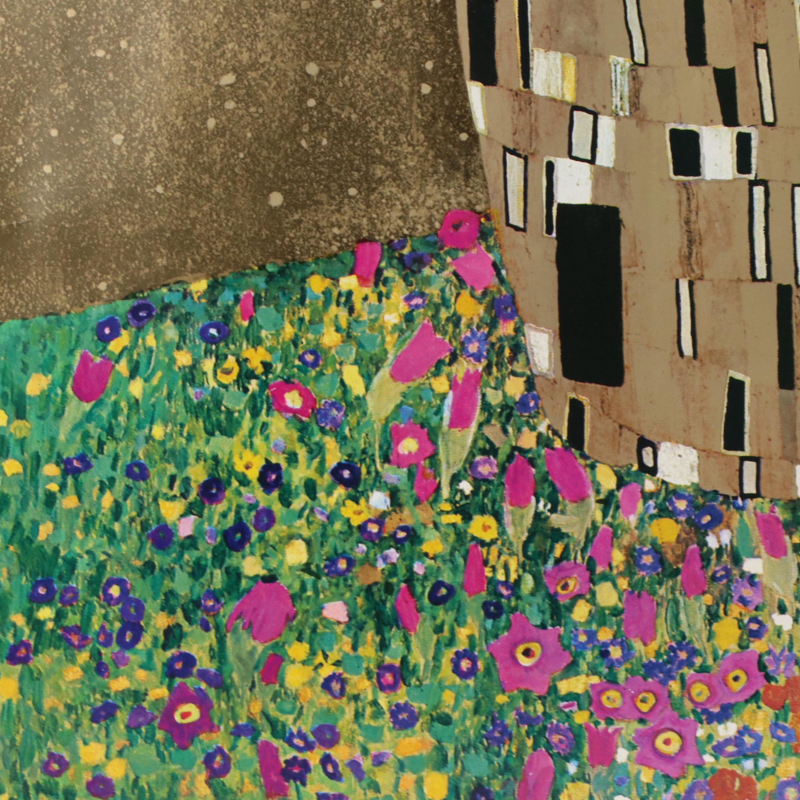 Offset Lithograph Poster After Gustav Klimt "The Kiss"