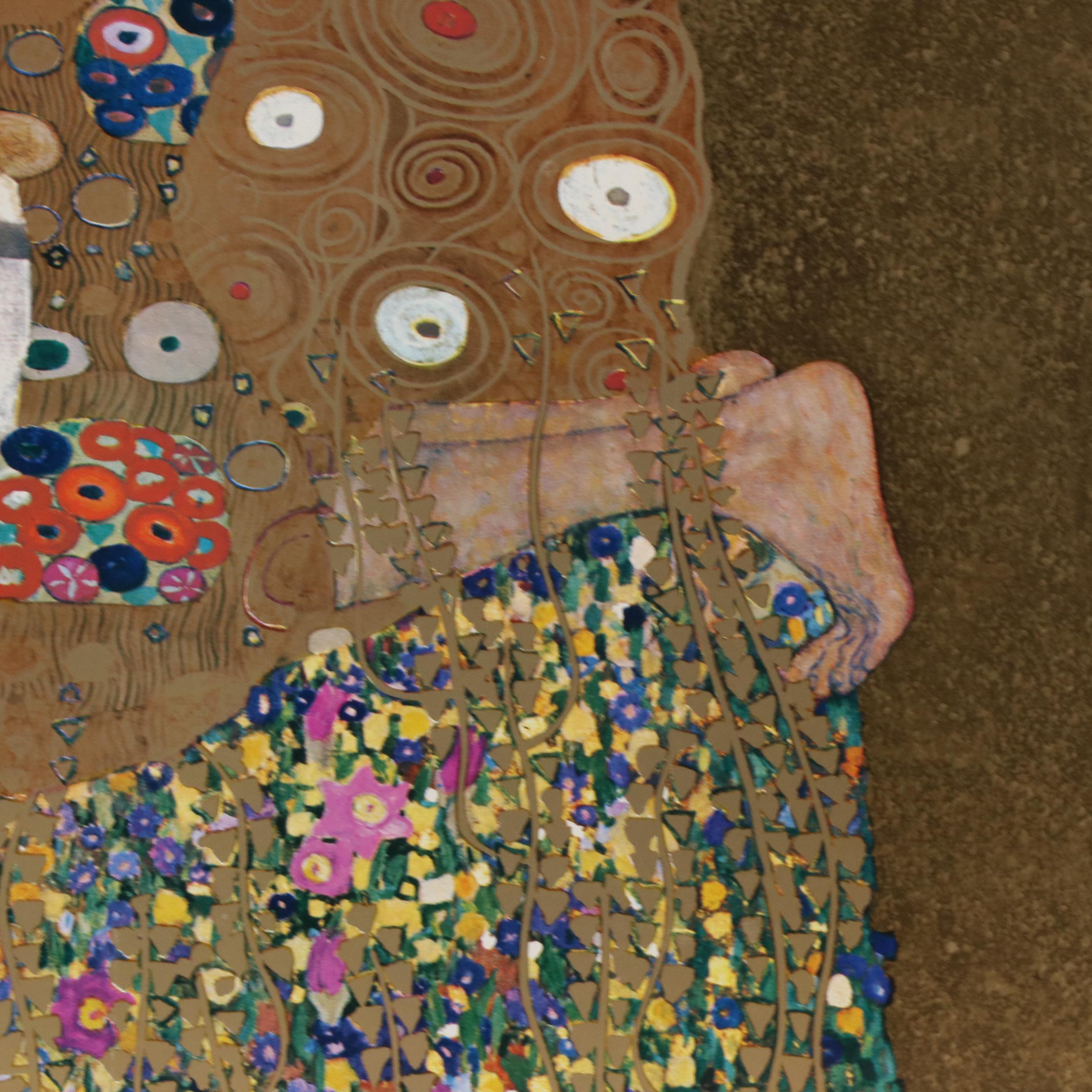 Offset Lithograph Poster After Gustav Klimt "The Kiss"
