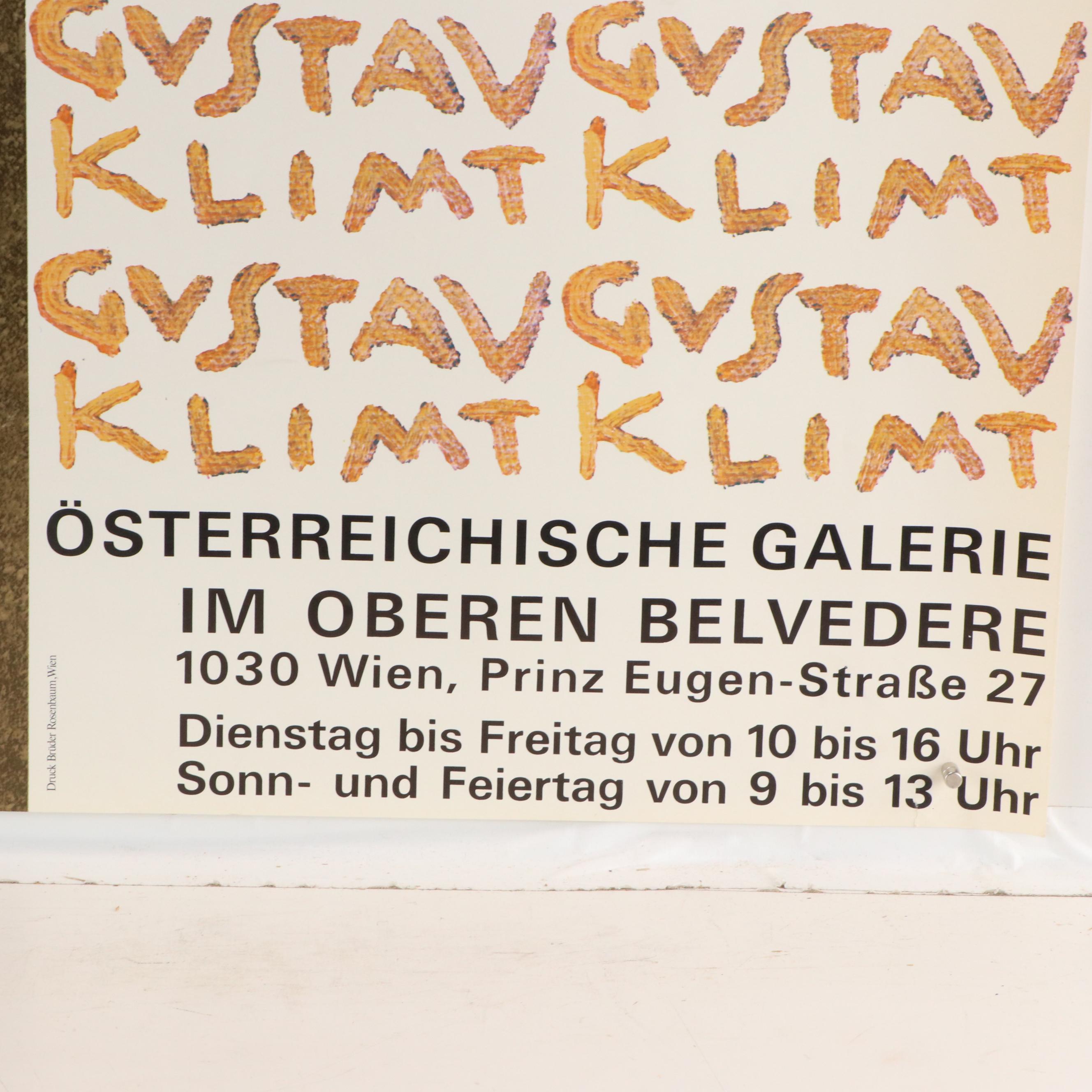 Offset Lithograph Poster After Gustav Klimt "The Kiss"