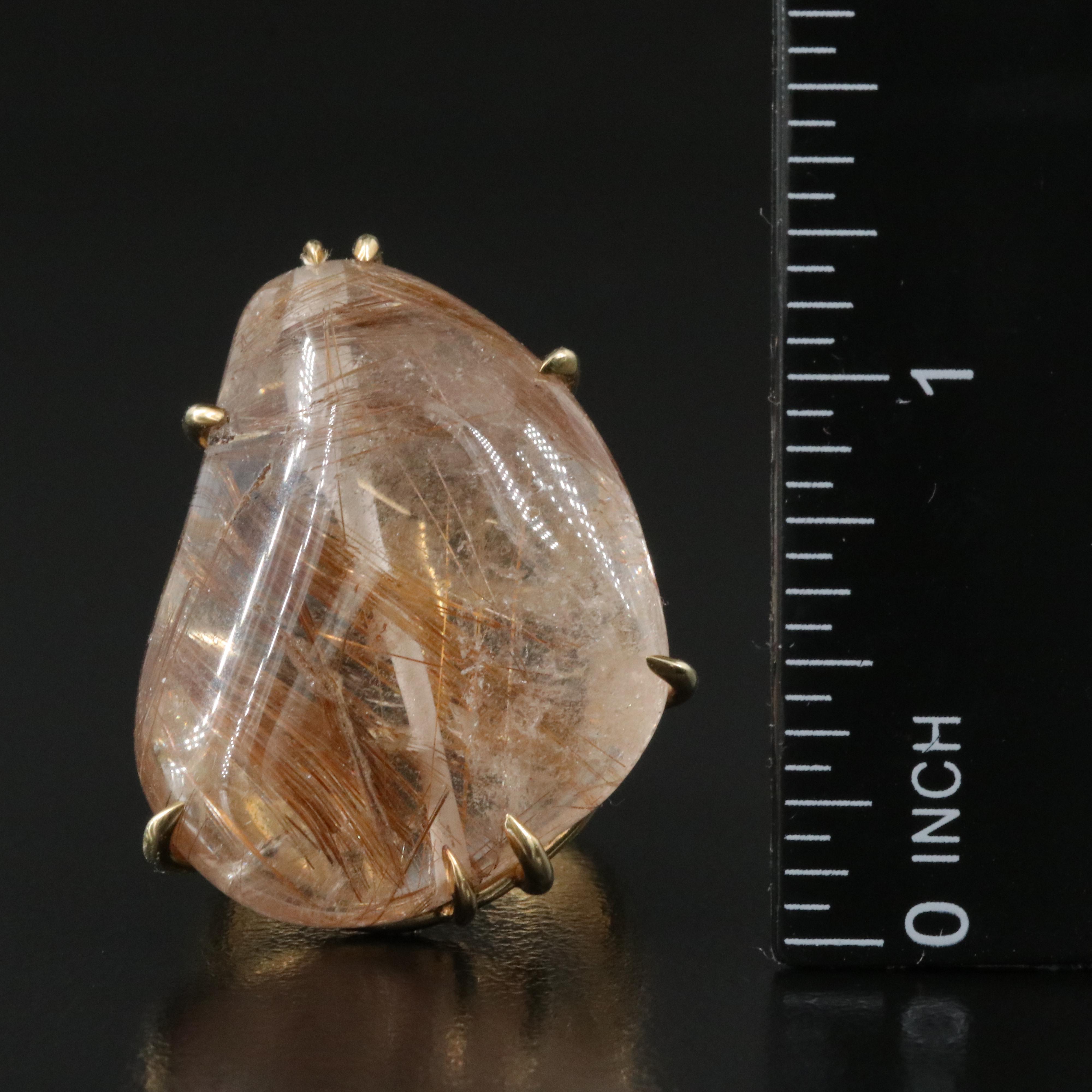 14K Rutilated Quartz Ring