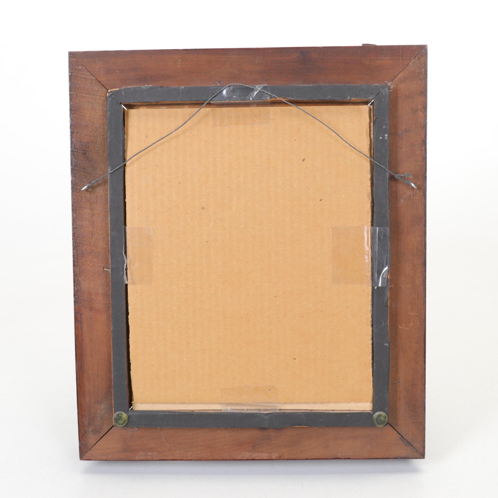 Offset Lithograph After Eastman Johnson "Child with a Rabbit"