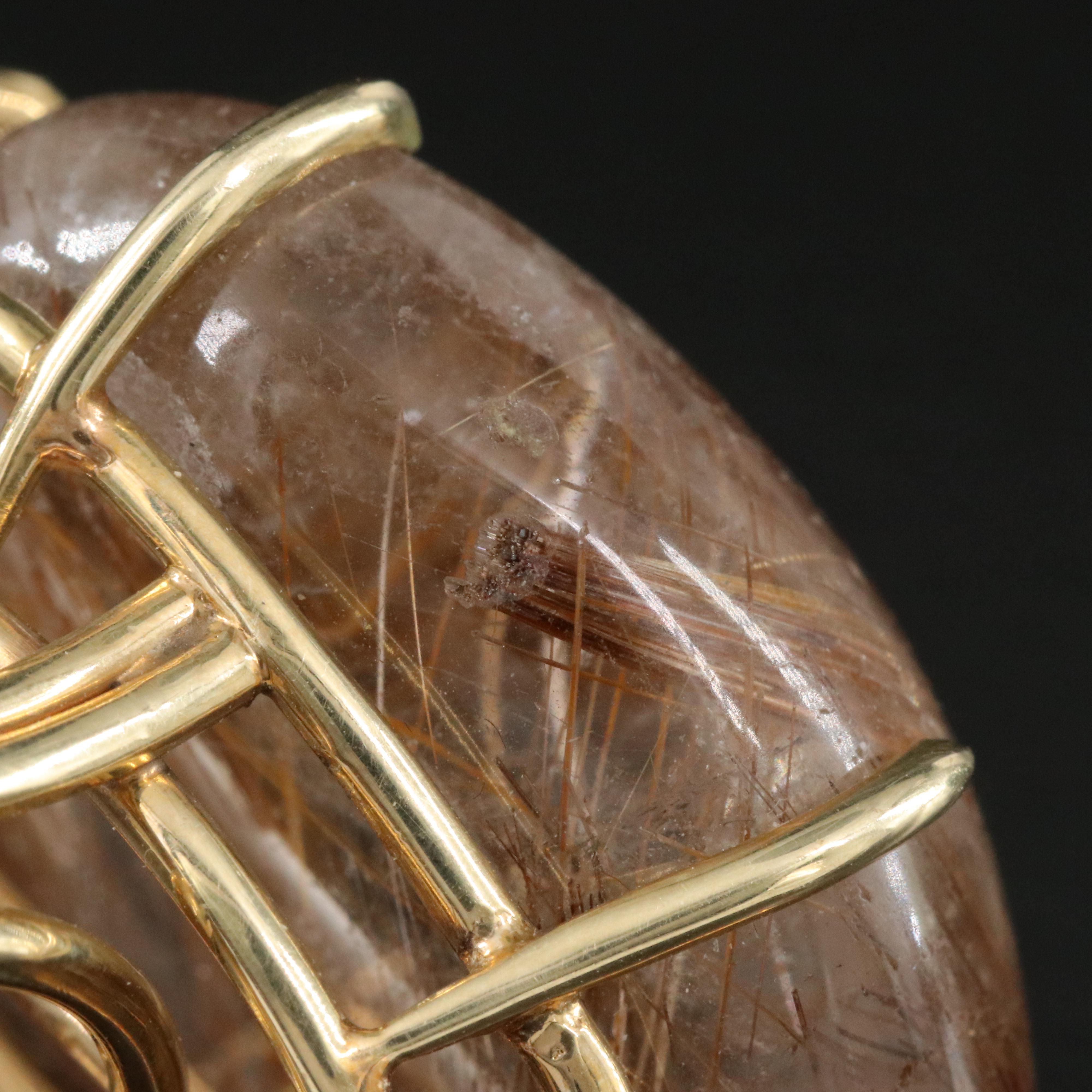 14K Rutilated Quartz Ring