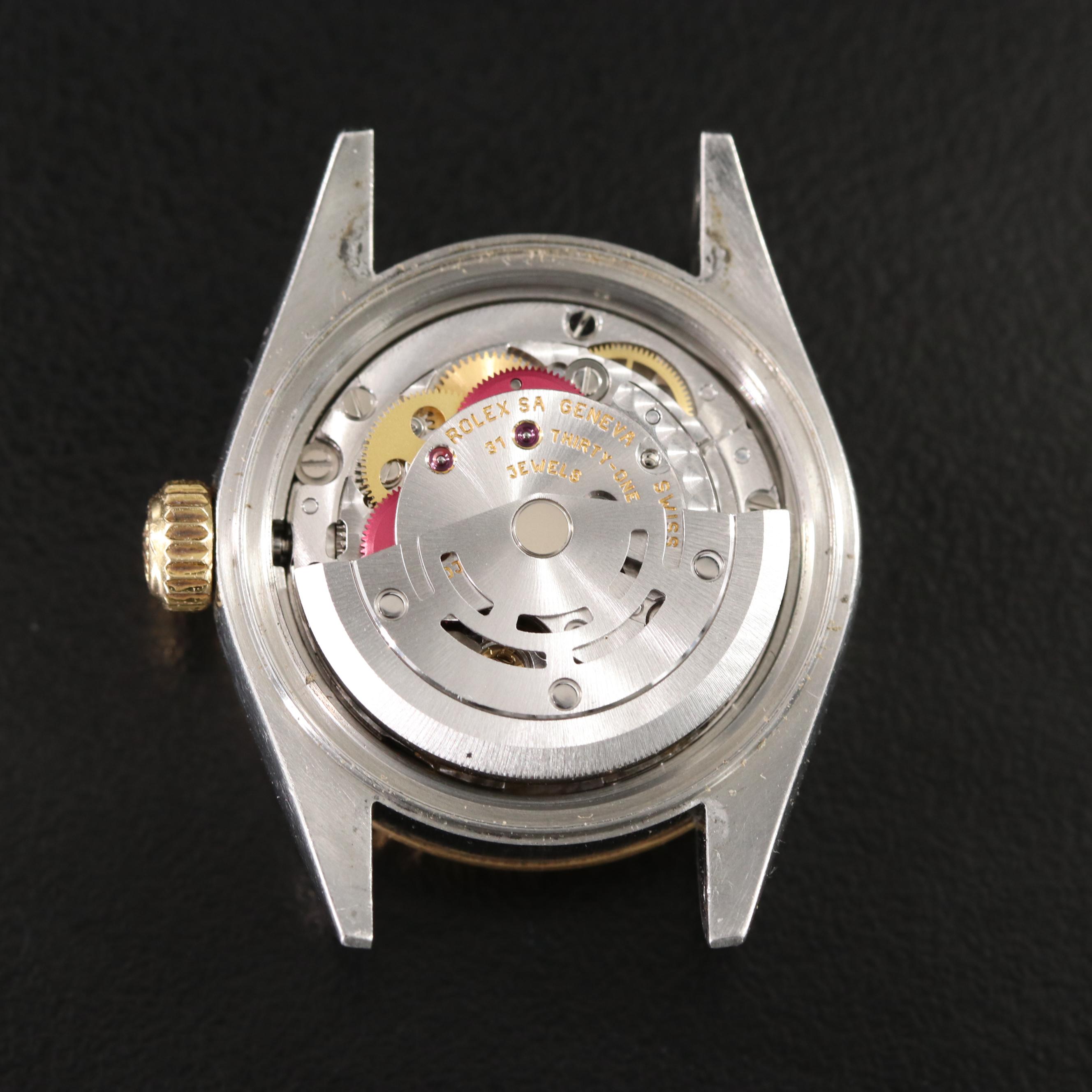 2000 Rolex Roman Slate Dial Two-Tone Datejust Watch