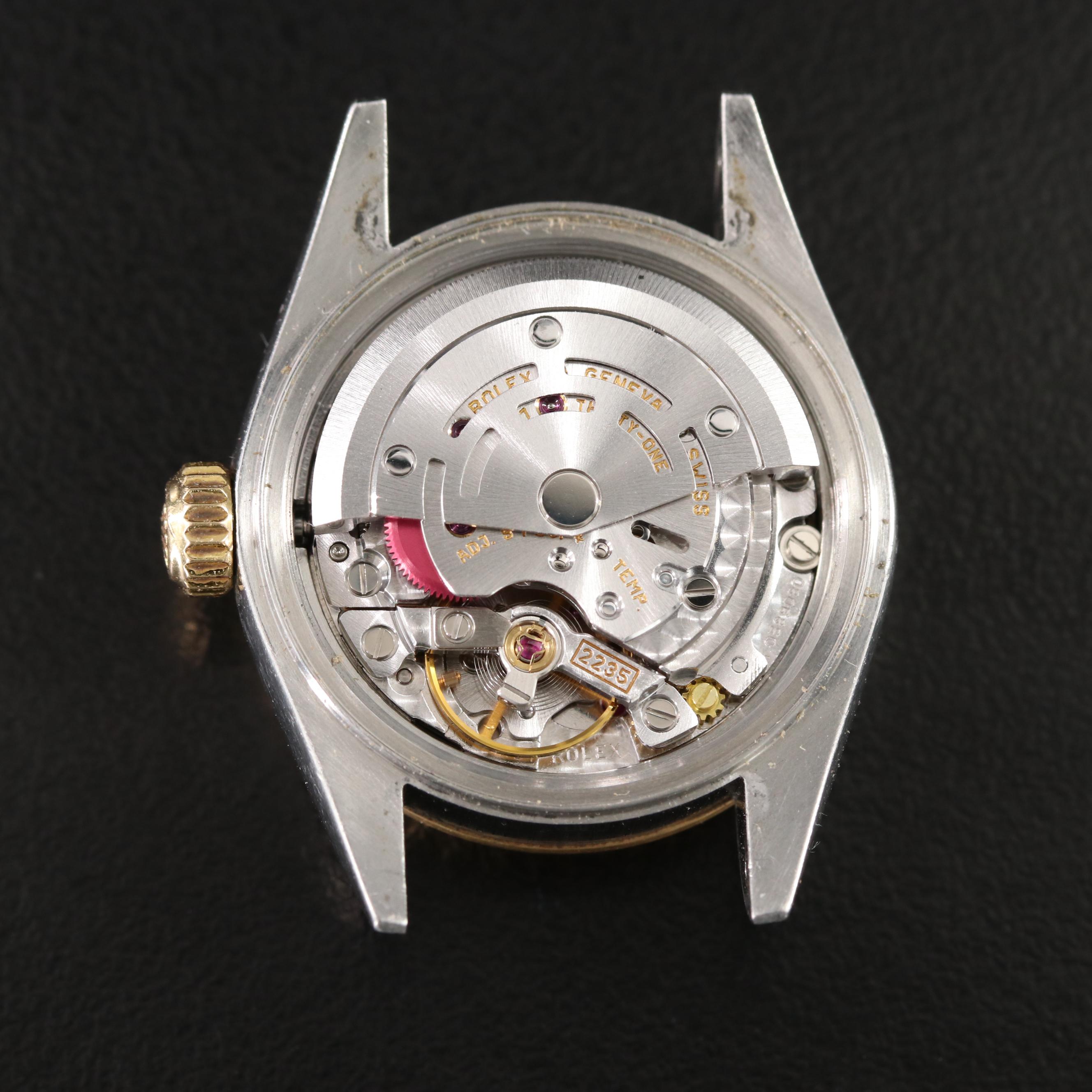 2000 Rolex Roman Slate Dial Two-Tone Datejust Watch