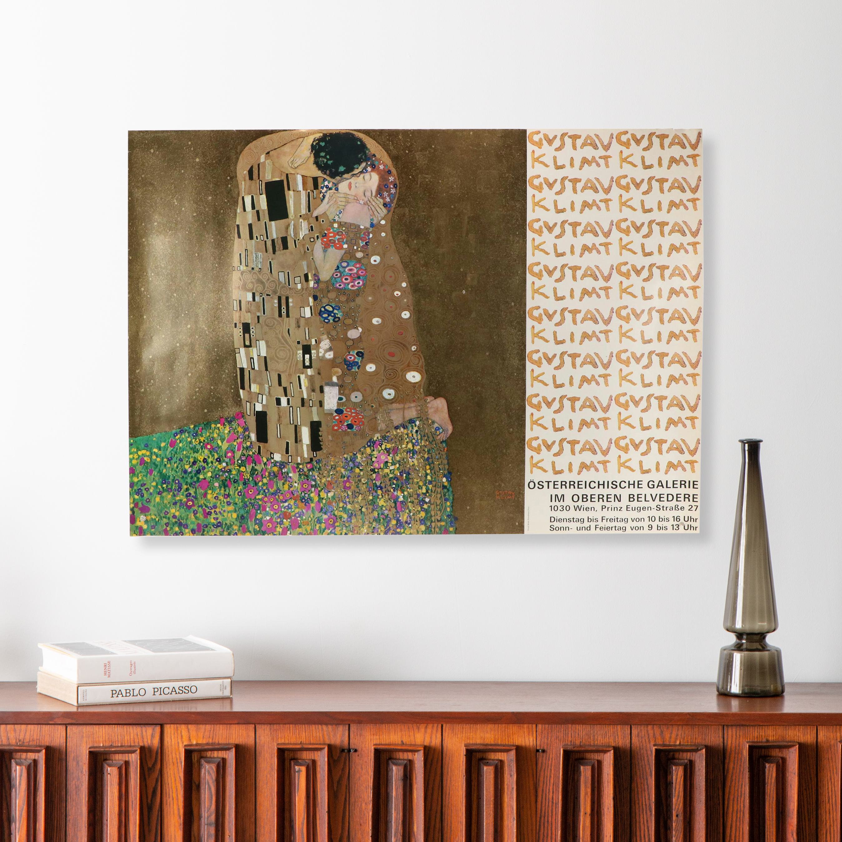 Offset Lithograph Poster After Gustav Klimt "The Kiss"