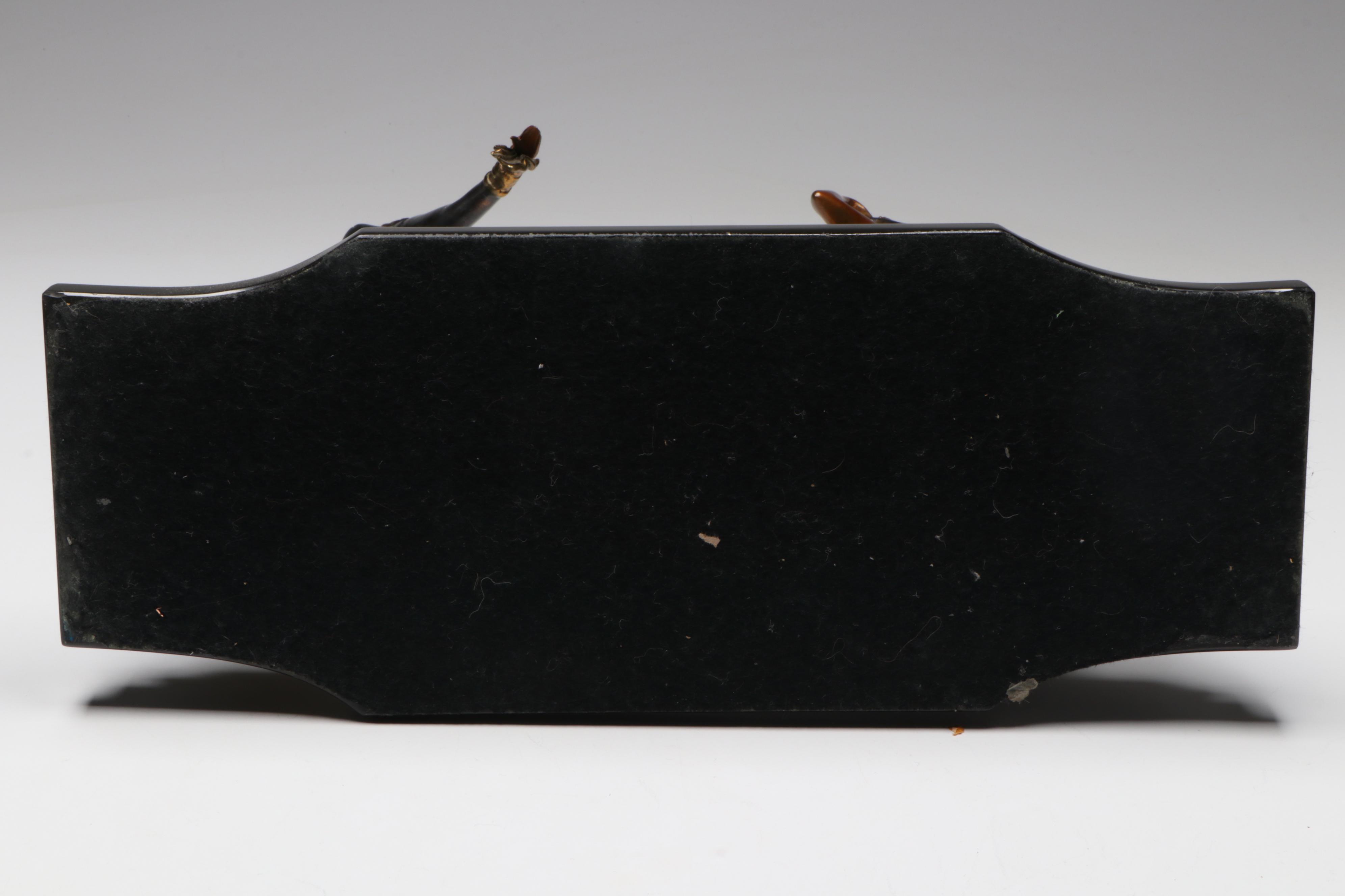 Erté Patinated Bronze Sculpture "Duetto" with Book