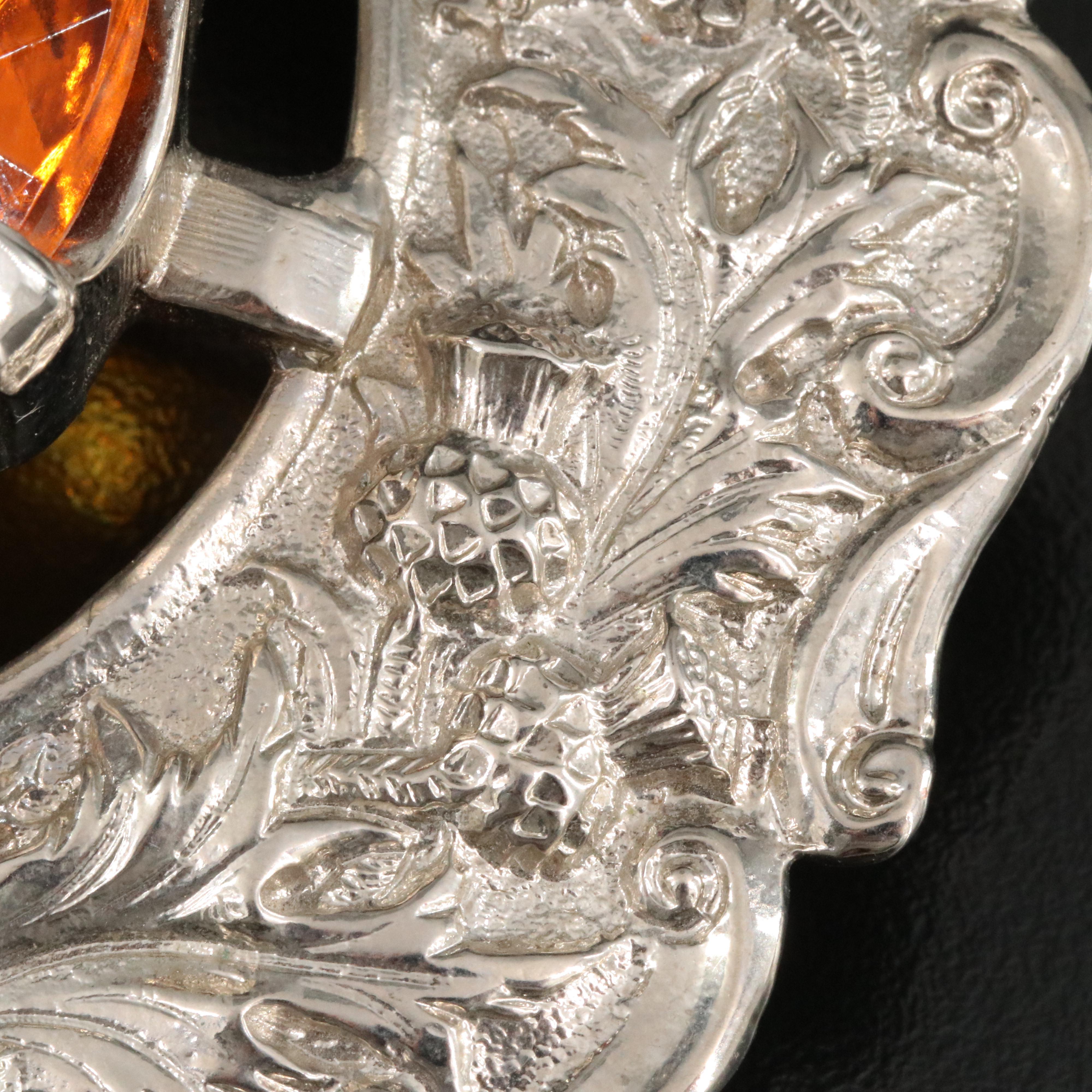 Scottish Style Thistle Sash Brooch