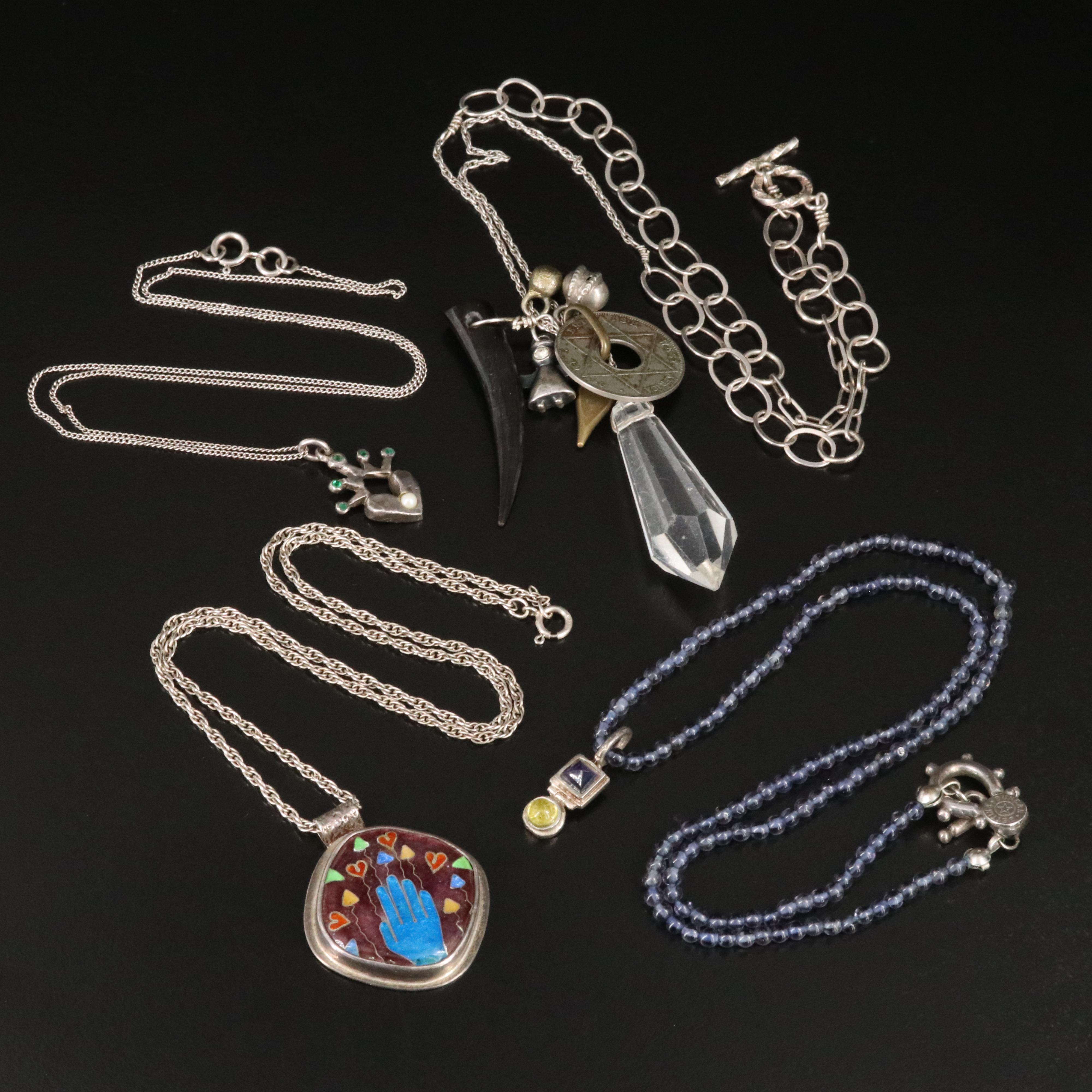 Bettina Duncan and Horn Featured in Sterling Necklaces