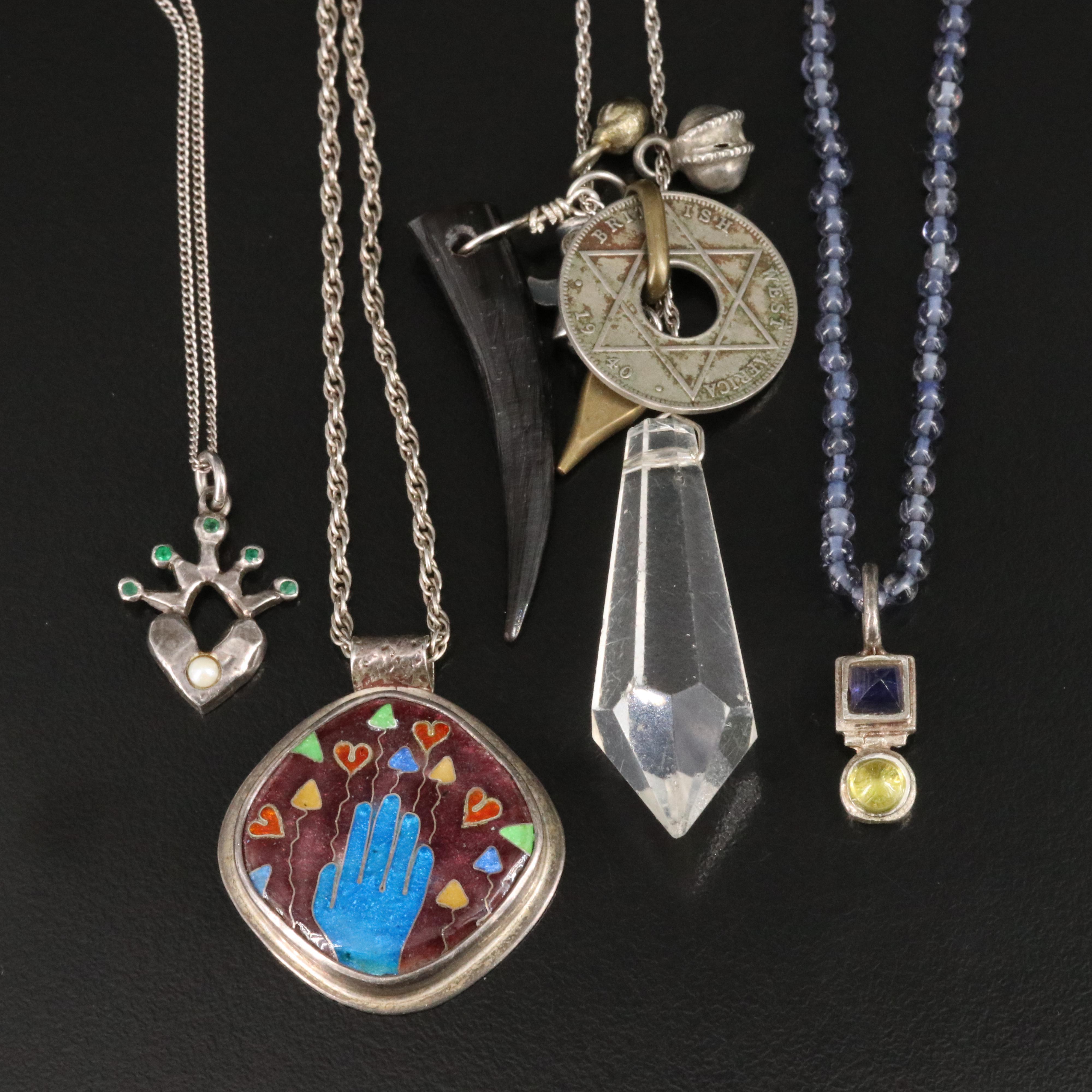 Bettina Duncan and Horn Featured in Sterling Necklaces