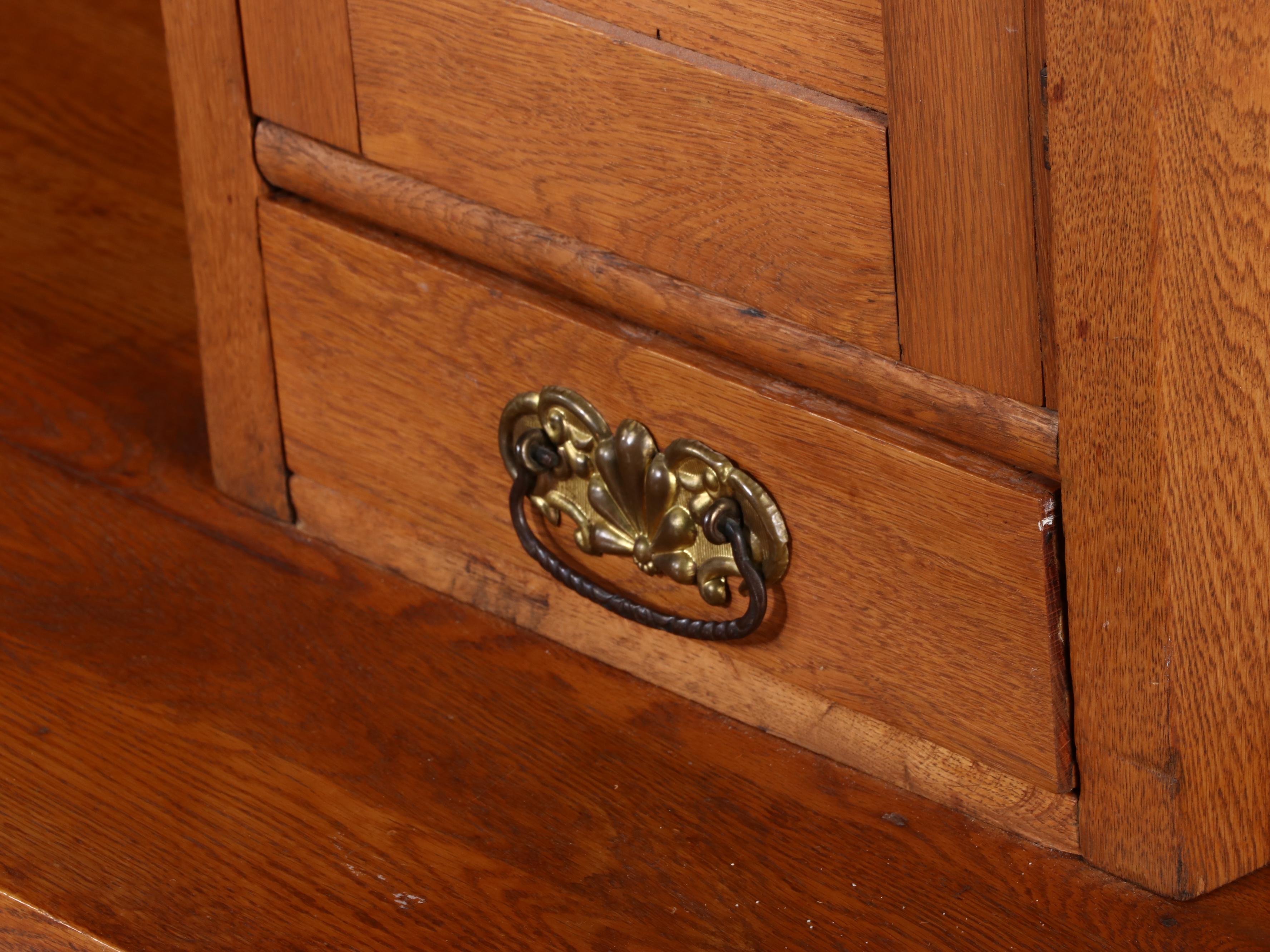 Victorian Oak Gentleman's Dresser, Early 20th Century