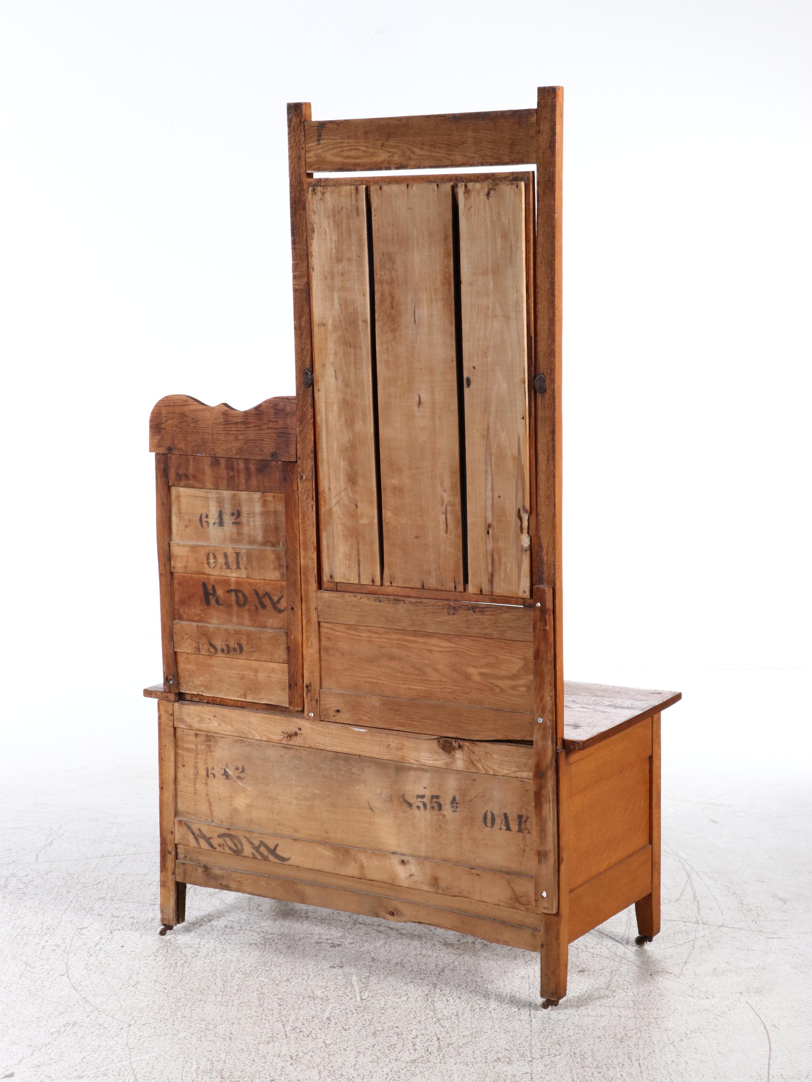 Victorian Oak Gentleman's Dresser, Early 20th Century