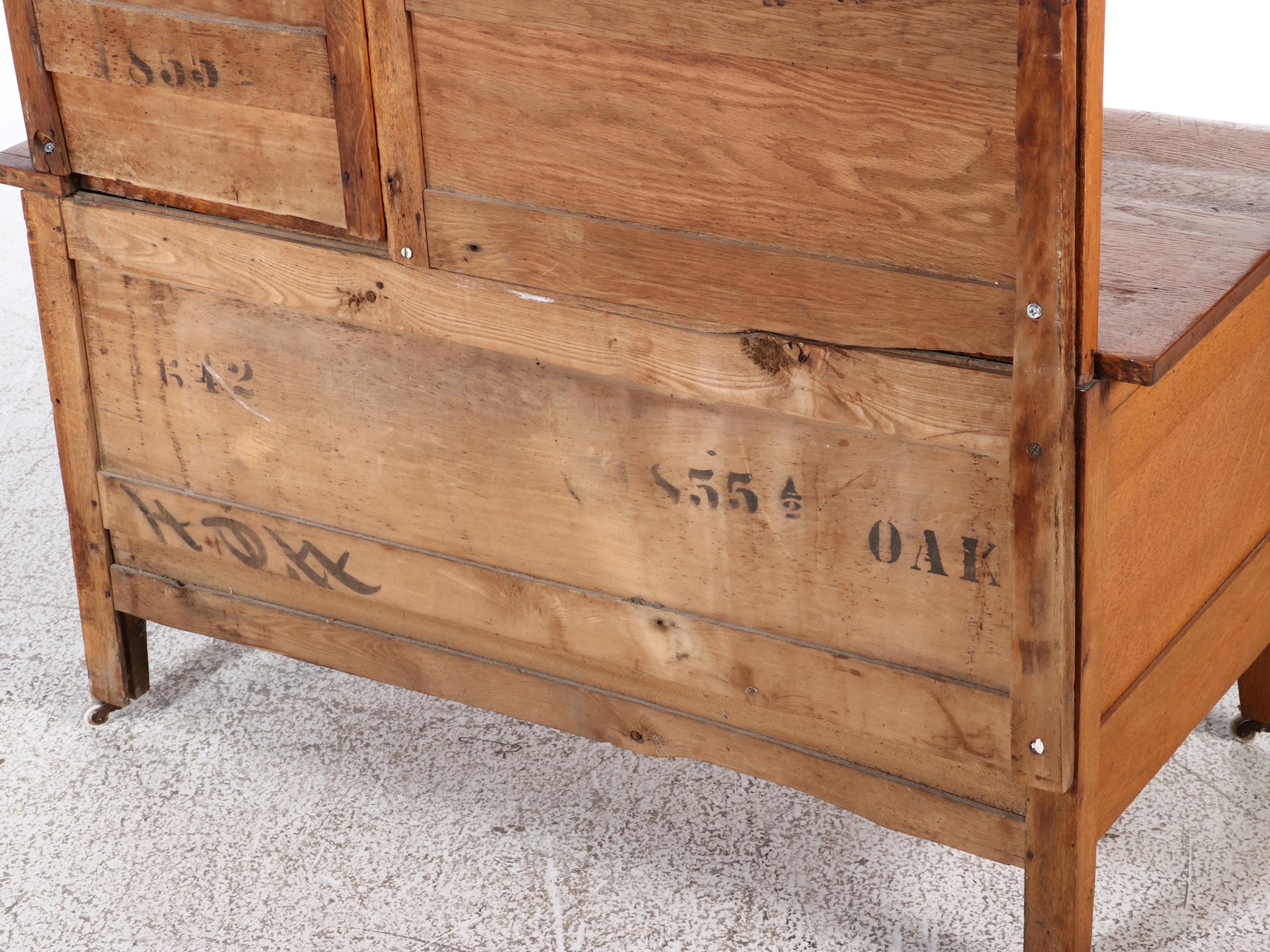 Victorian Oak Gentleman's Dresser, Early 20th Century
