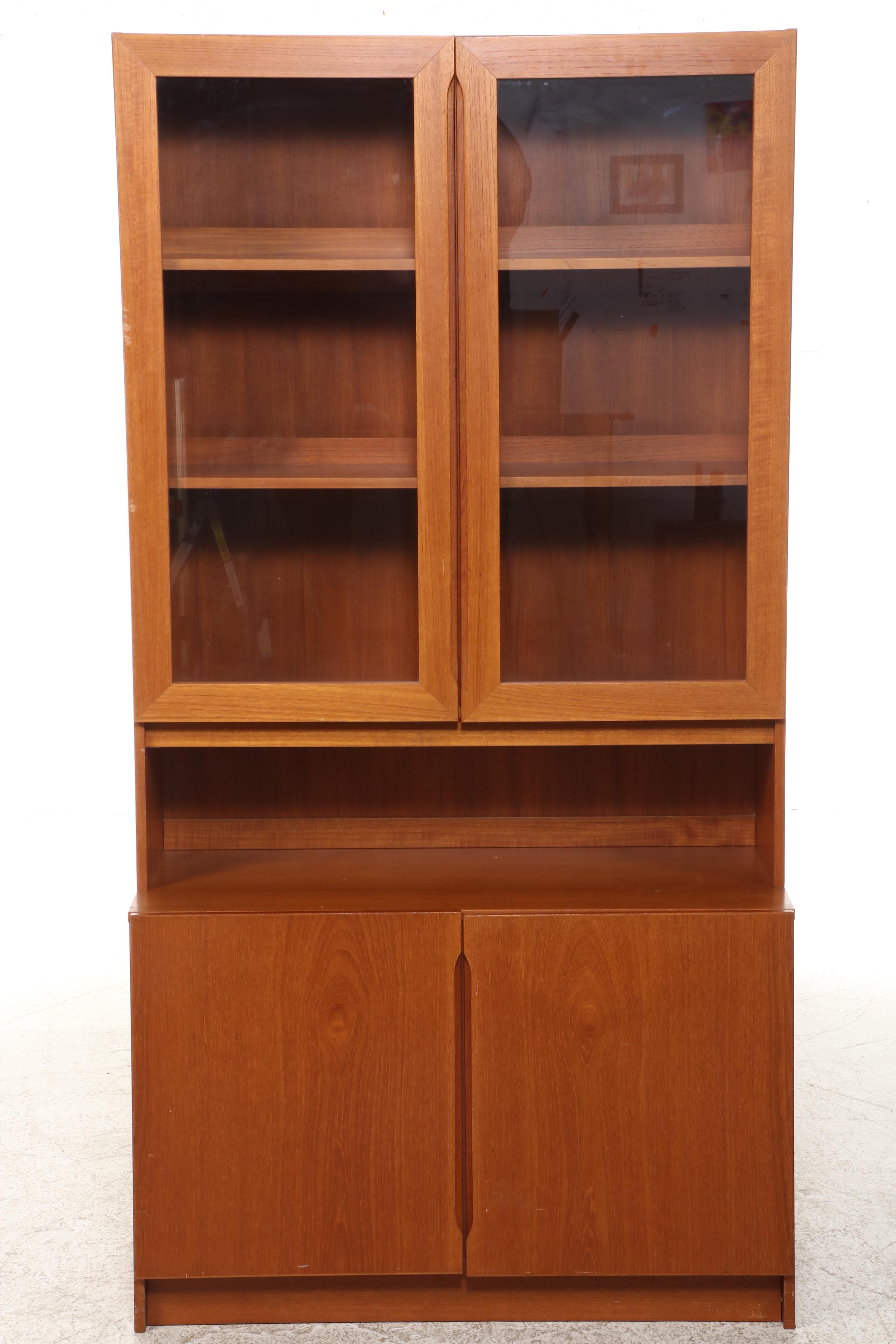 Danish Mid Century Modern Teak Display Cabinet