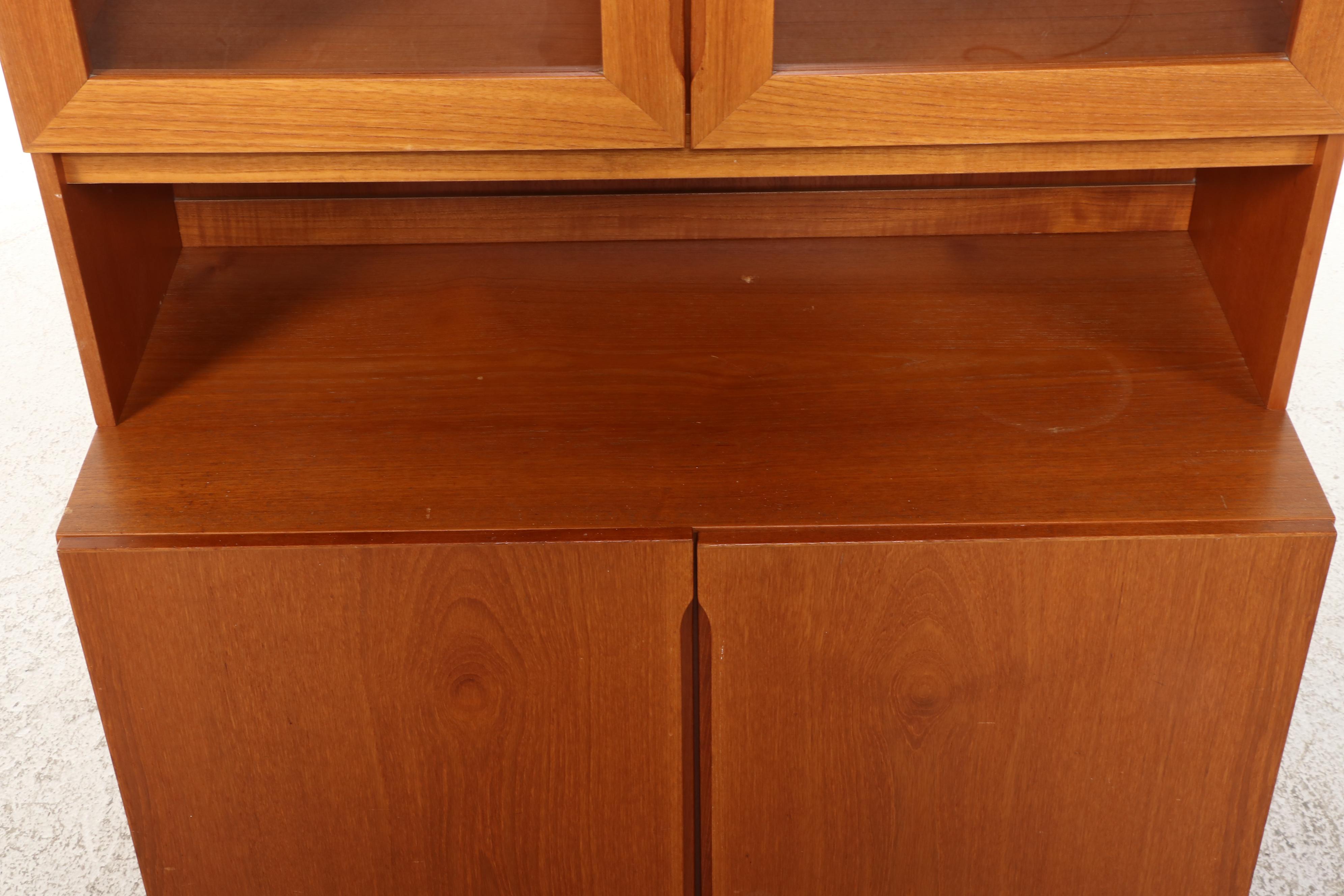 Danish Mid Century Modern Teak Display Cabinet